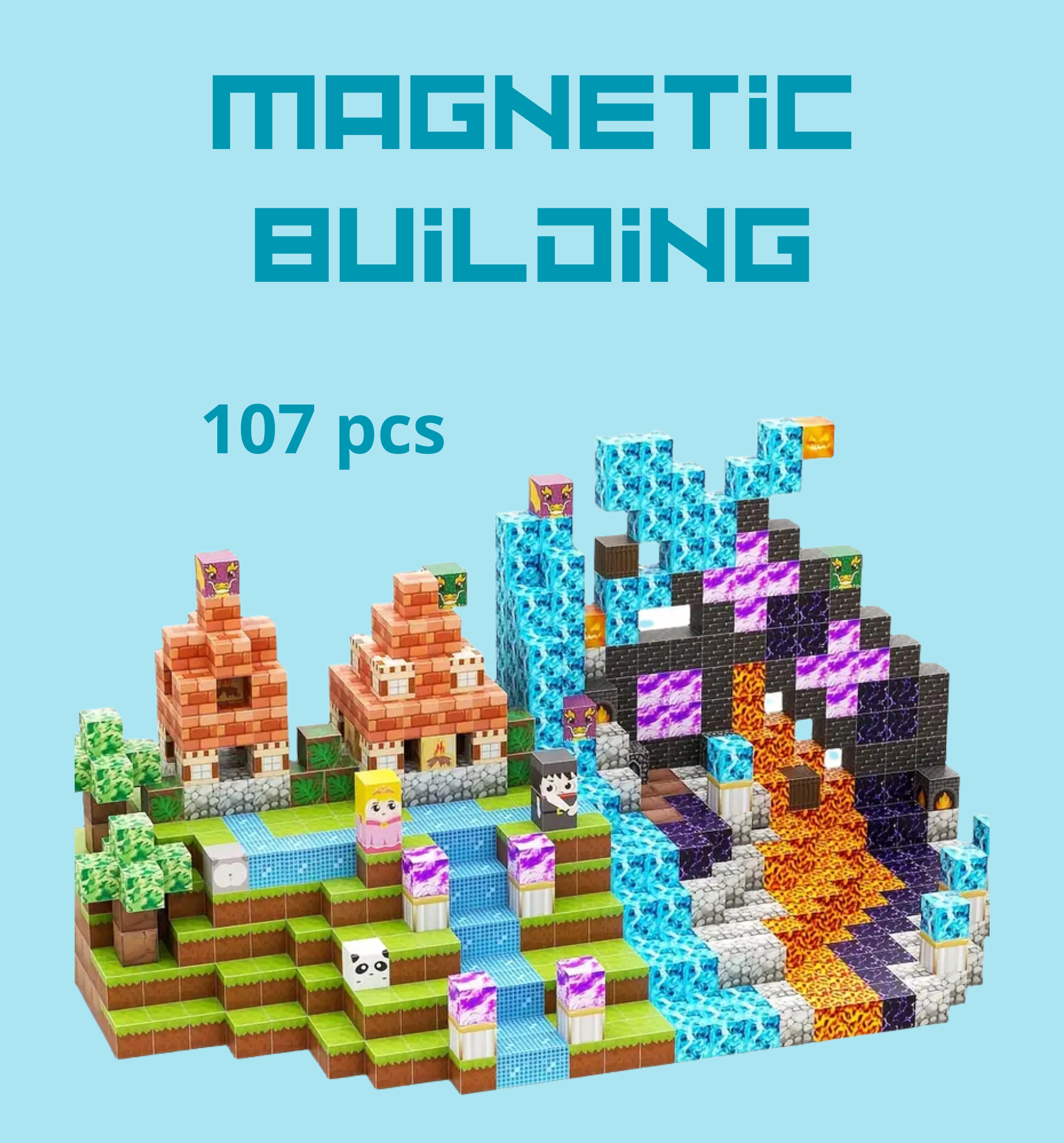 Magnetiniai statybos blokeliai "Fantasy world"