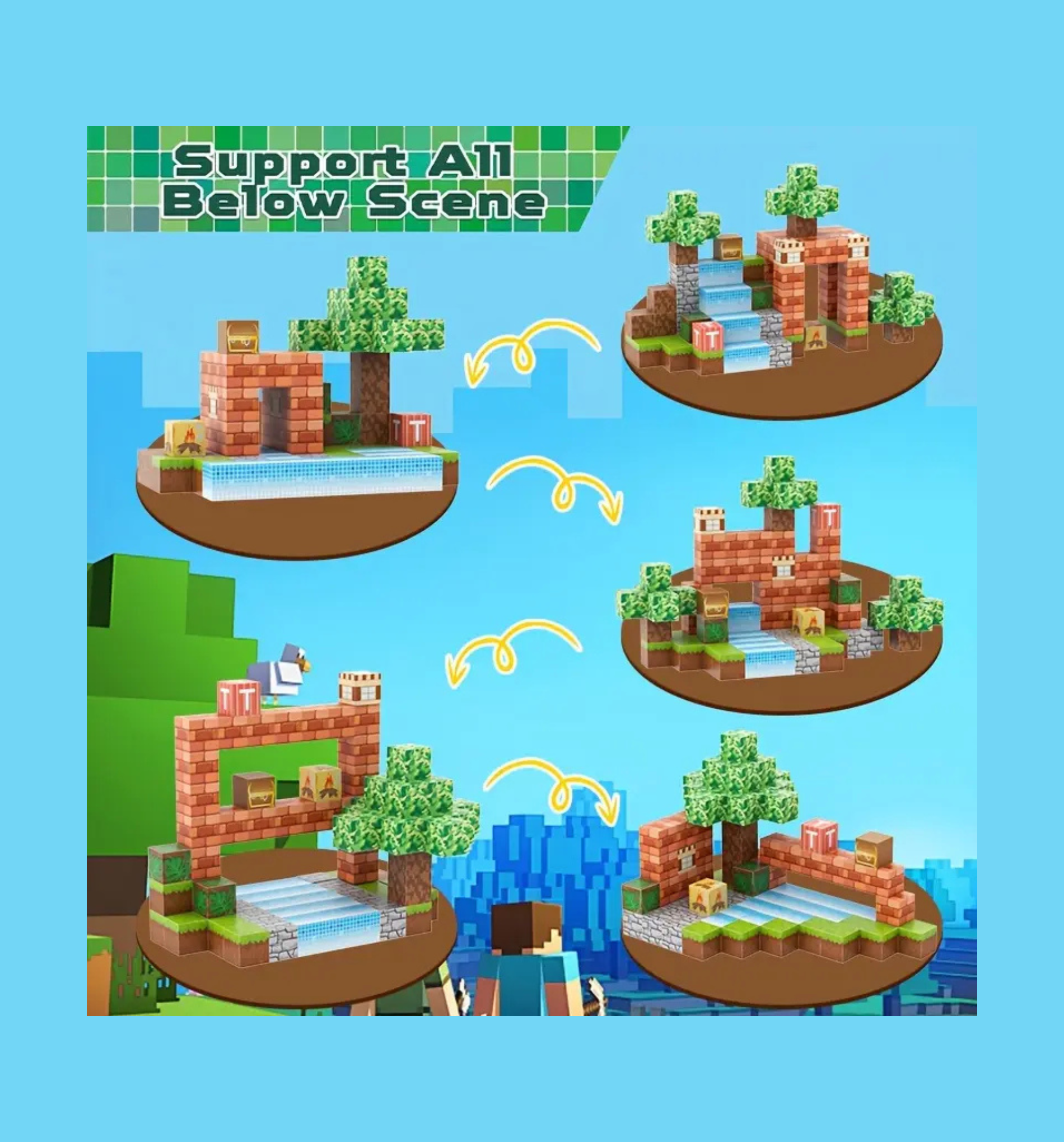 Magnetiniai statybos blokeliai "Magic landscape"