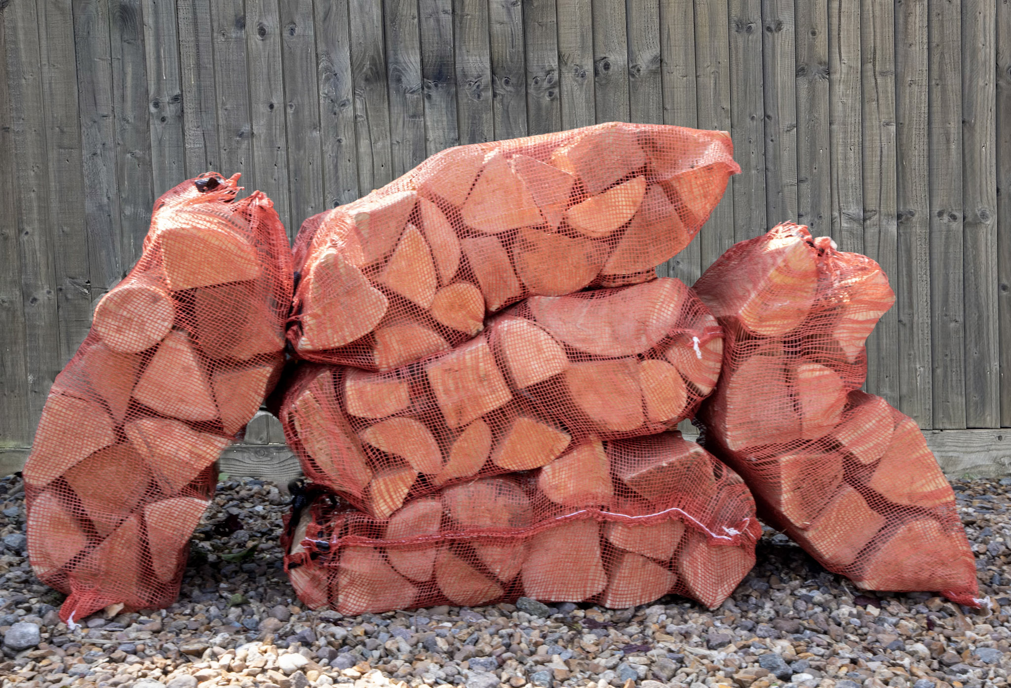 Premium Kiln-Dried Hardwood Logs in Net (x12)