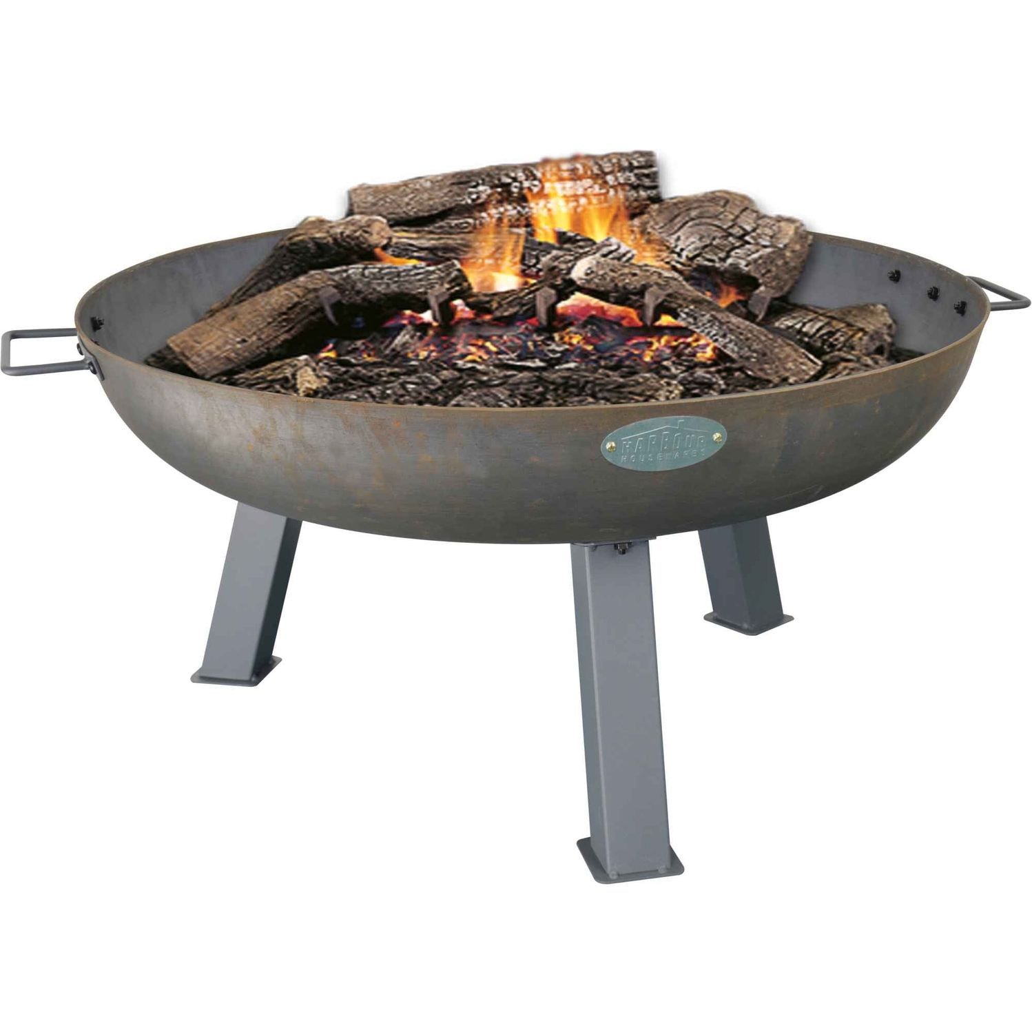 Fire Pit Bundle with Kiln-Dried Logs (Large Fire Pit)