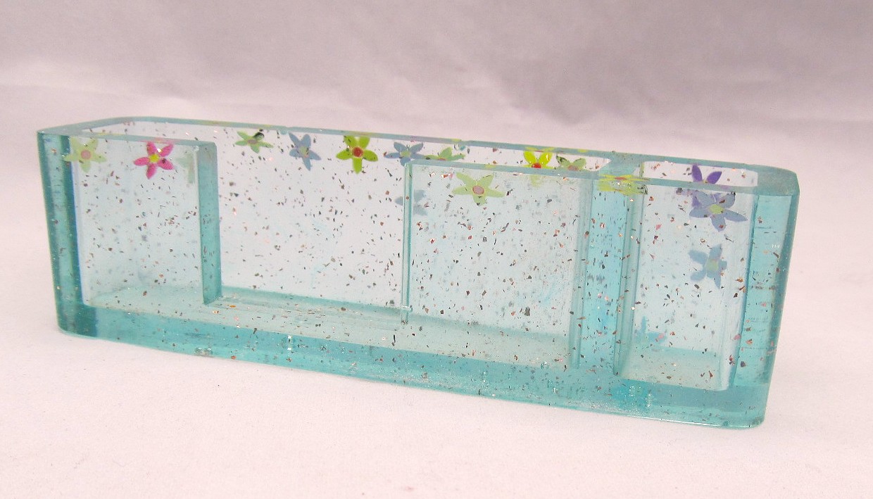 Resin Desk Organizer for Business Cards