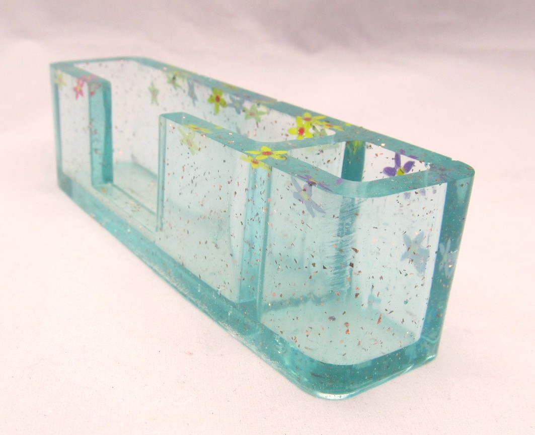 Resin Desk Organizer for Business Cards