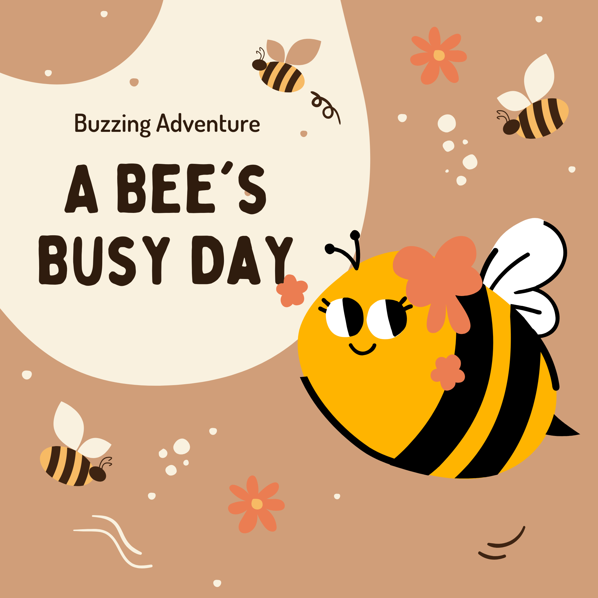 Buzzing Adventure - A Bee's Busy Day