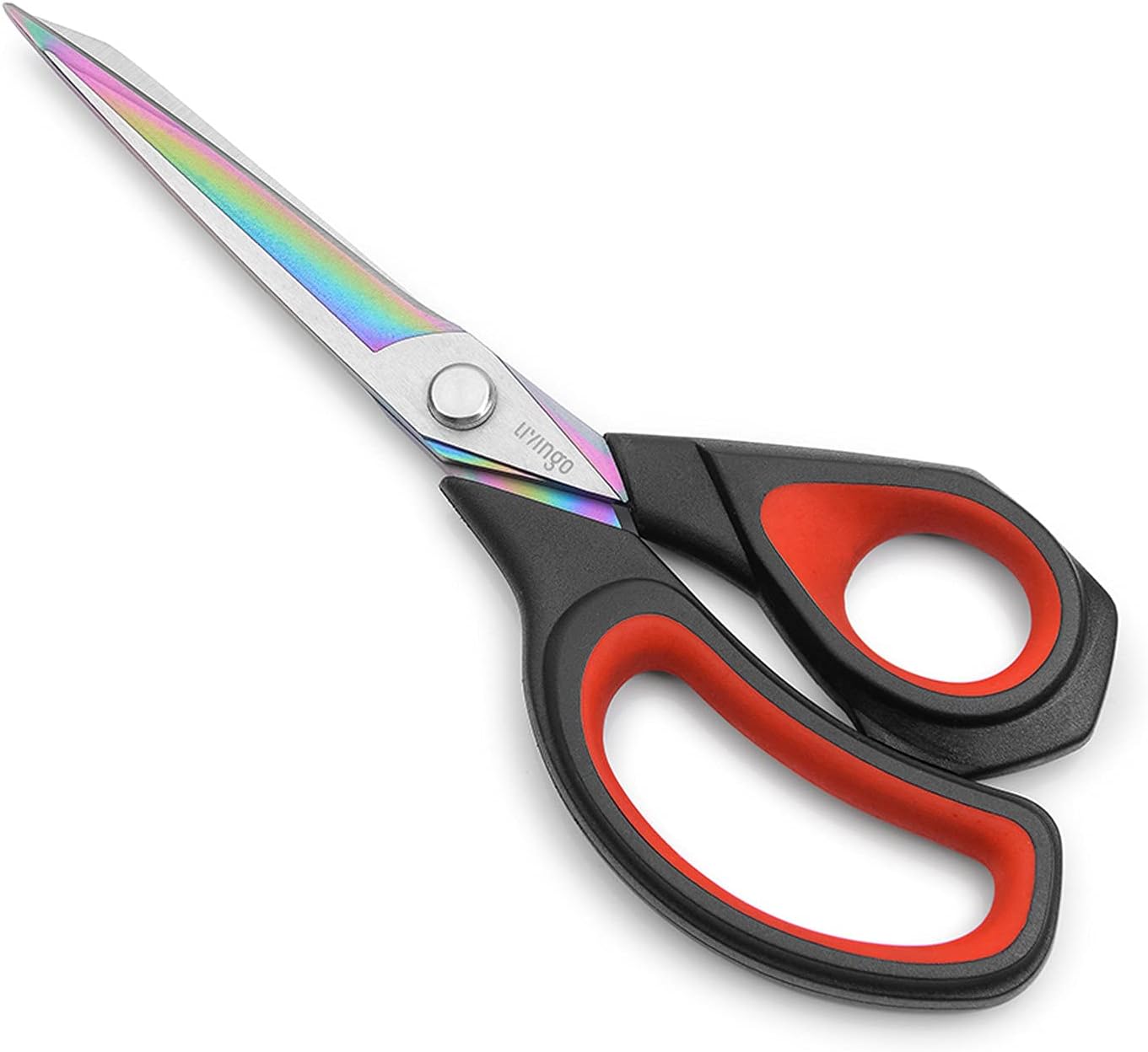 LIVINGO Premium Tailor Scissors Heavy Duty Multi-Purpose Titanium Coating Forged Stainless Steel Sewing Fabric Leather Dressmaking Comfort Grip Shears Professional Crafting