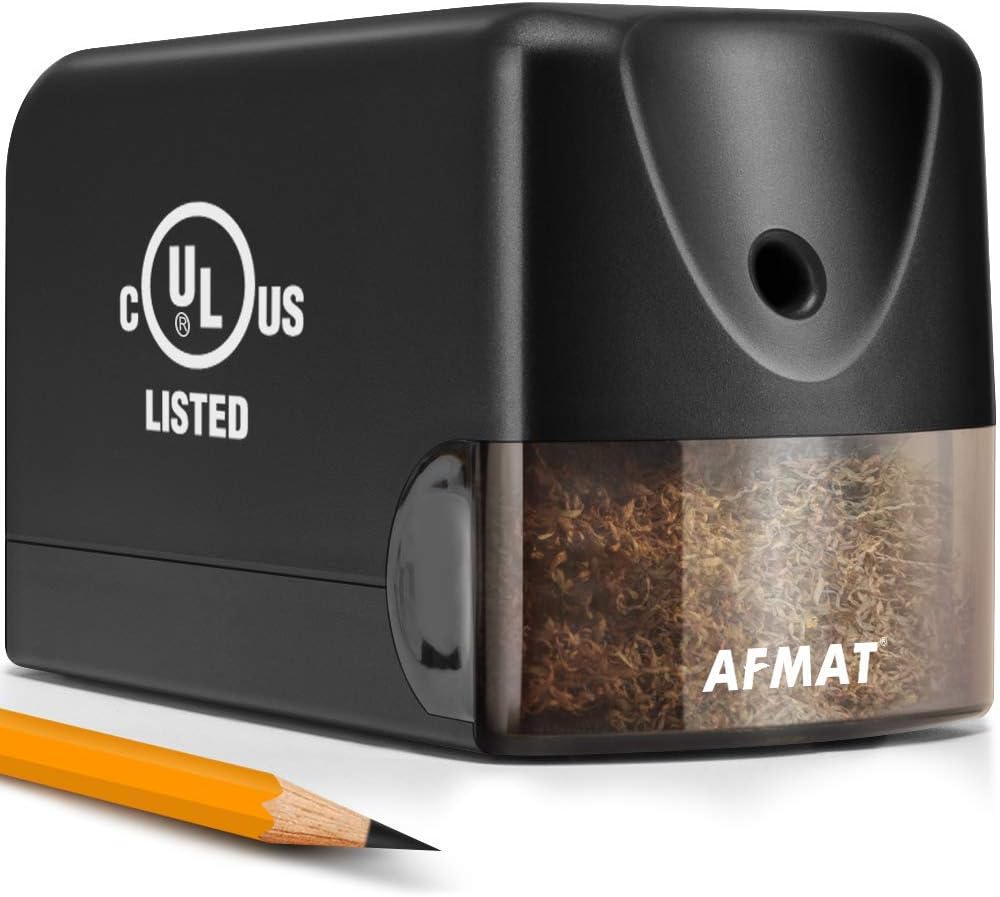 Electric Pencil Sharpener, Heavy Duty Classroom Pencil Sharpeners for 6.5-8mm No.2/Colored Pencils