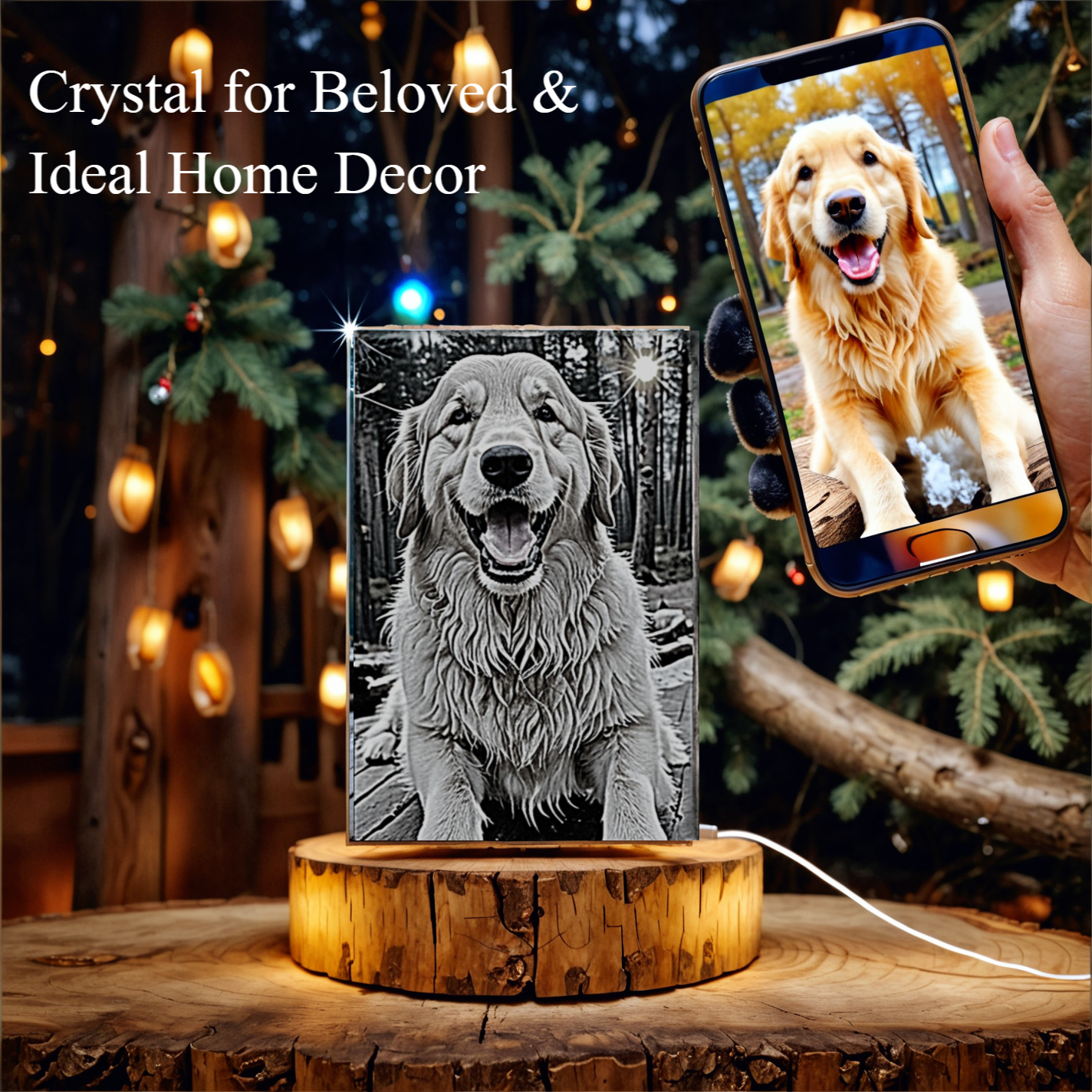 3D Crystal Engraved Keepsakes-Cube Shape