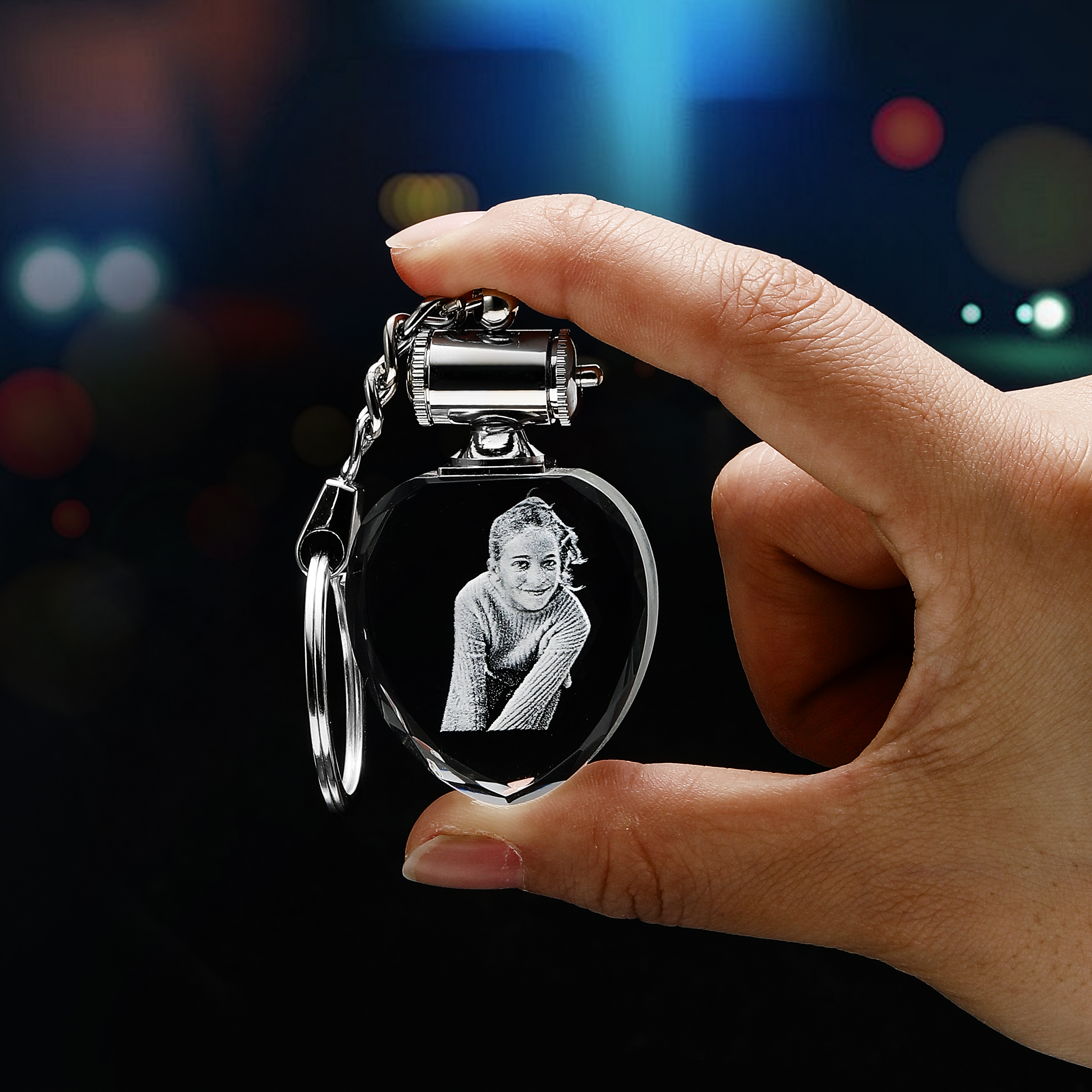 Custom Crystal Laser Engraved Gifts-KeyChain