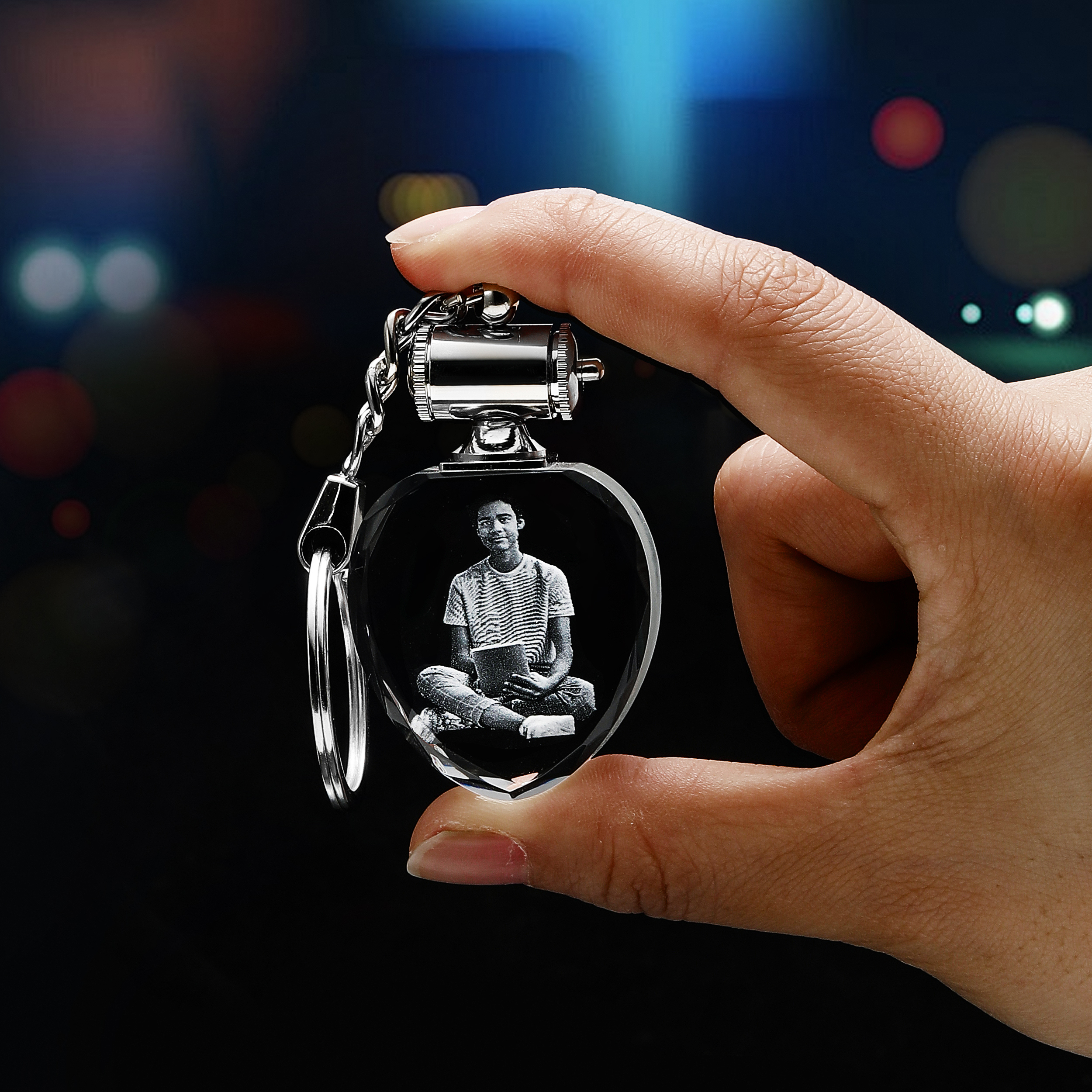 Custom Crystal Laser Engraved Gifts-KeyChain