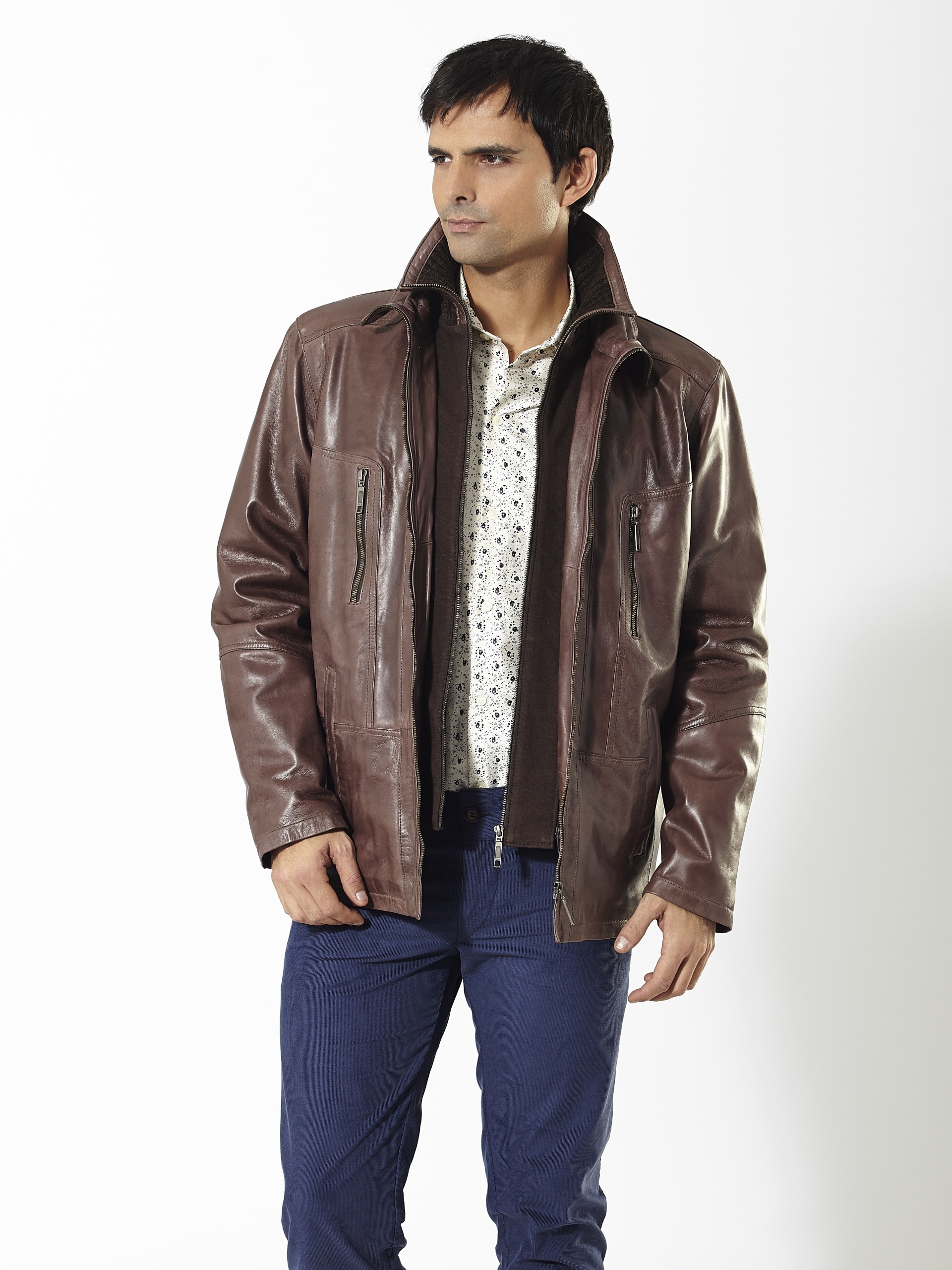TAJO - CAZADORA HOMBRE NAPA MARRON