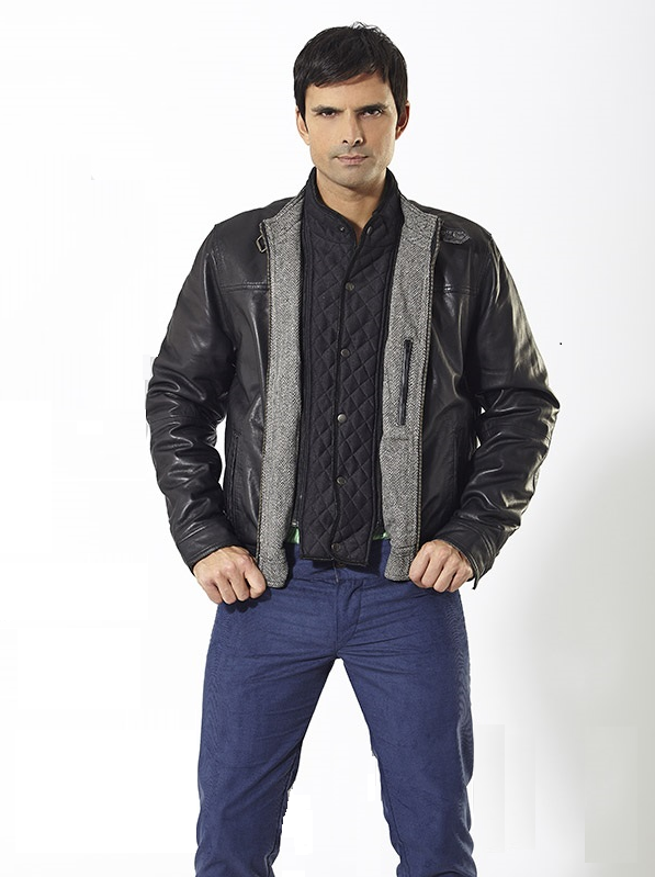 DRAVA - CAZADORA HOMBRE NAPA MARRON