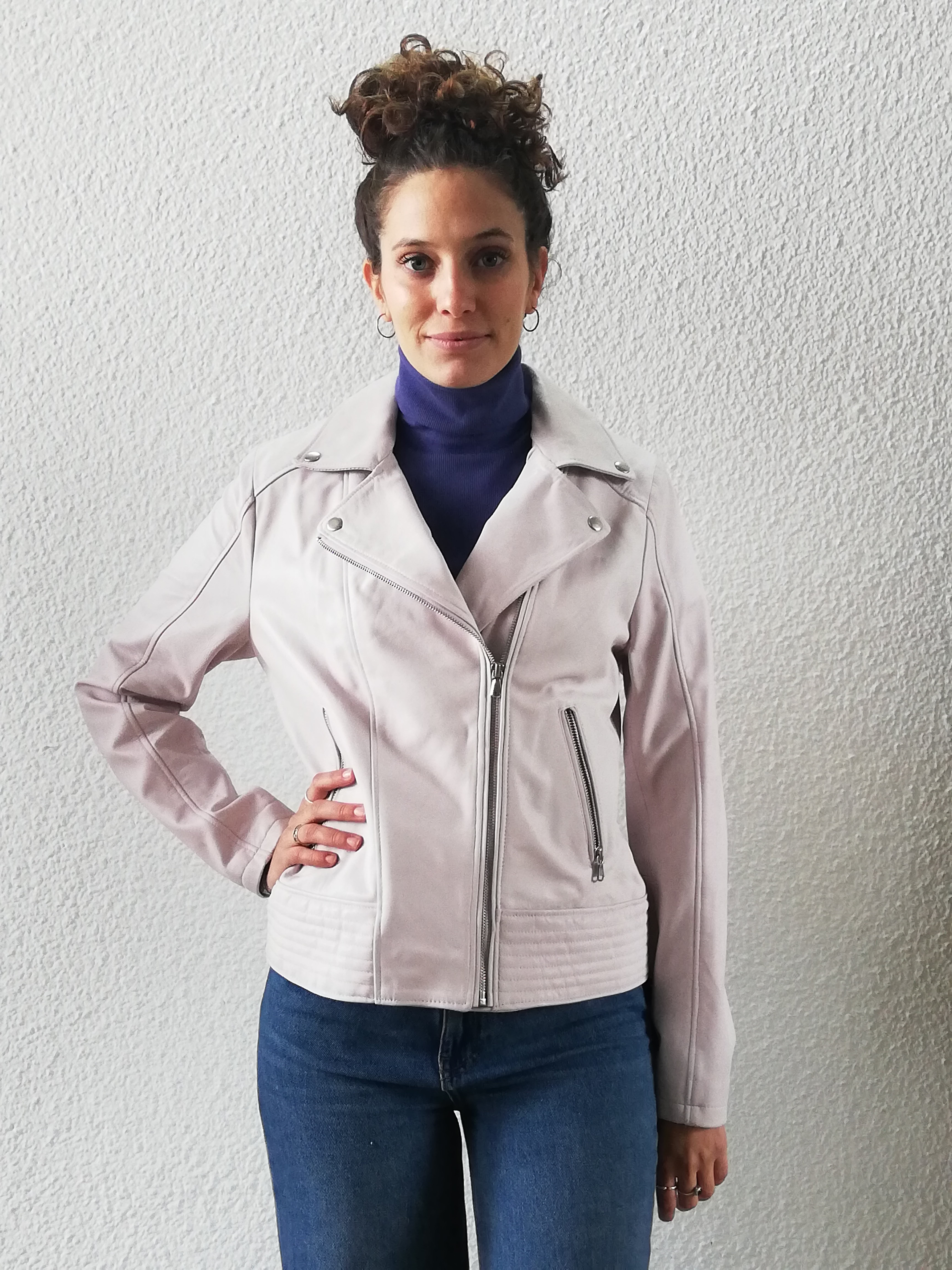 BARDAMINA - CAZADORA NAPA COLOR ROSA