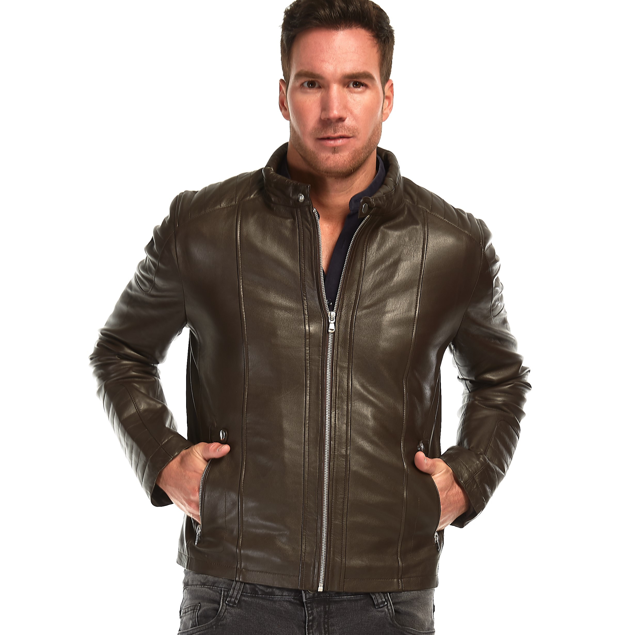 4436 - ALBERTO - CAZADORA HOMBRE MARRON