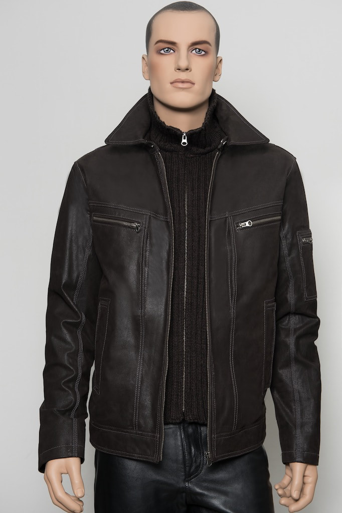 4627 - CHAQUETON HOMBRE MARRON CUELLO INTERIOR DESMONTABLE