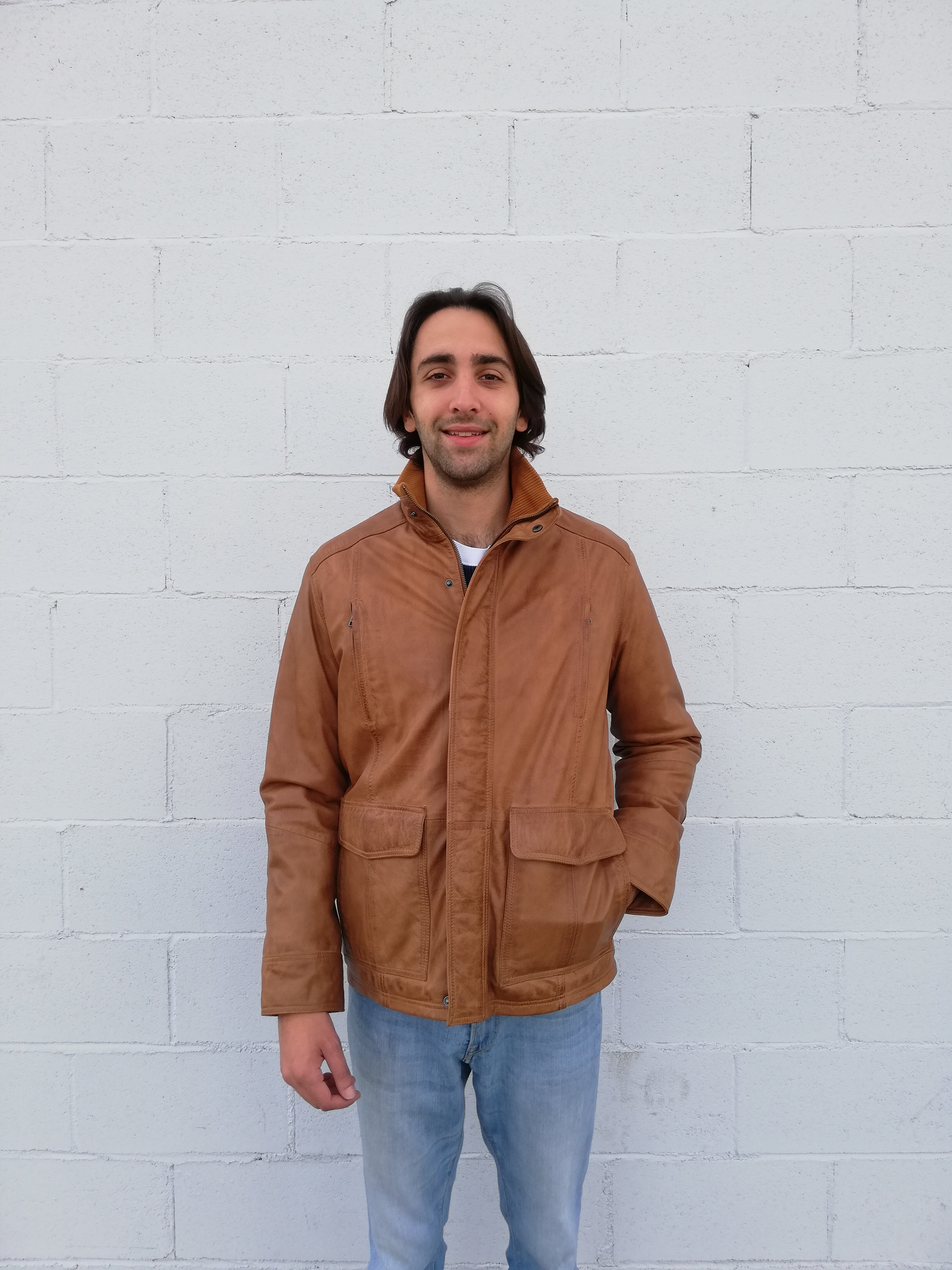 943 - CHAQUETON HOMBRE NAPA MARRON