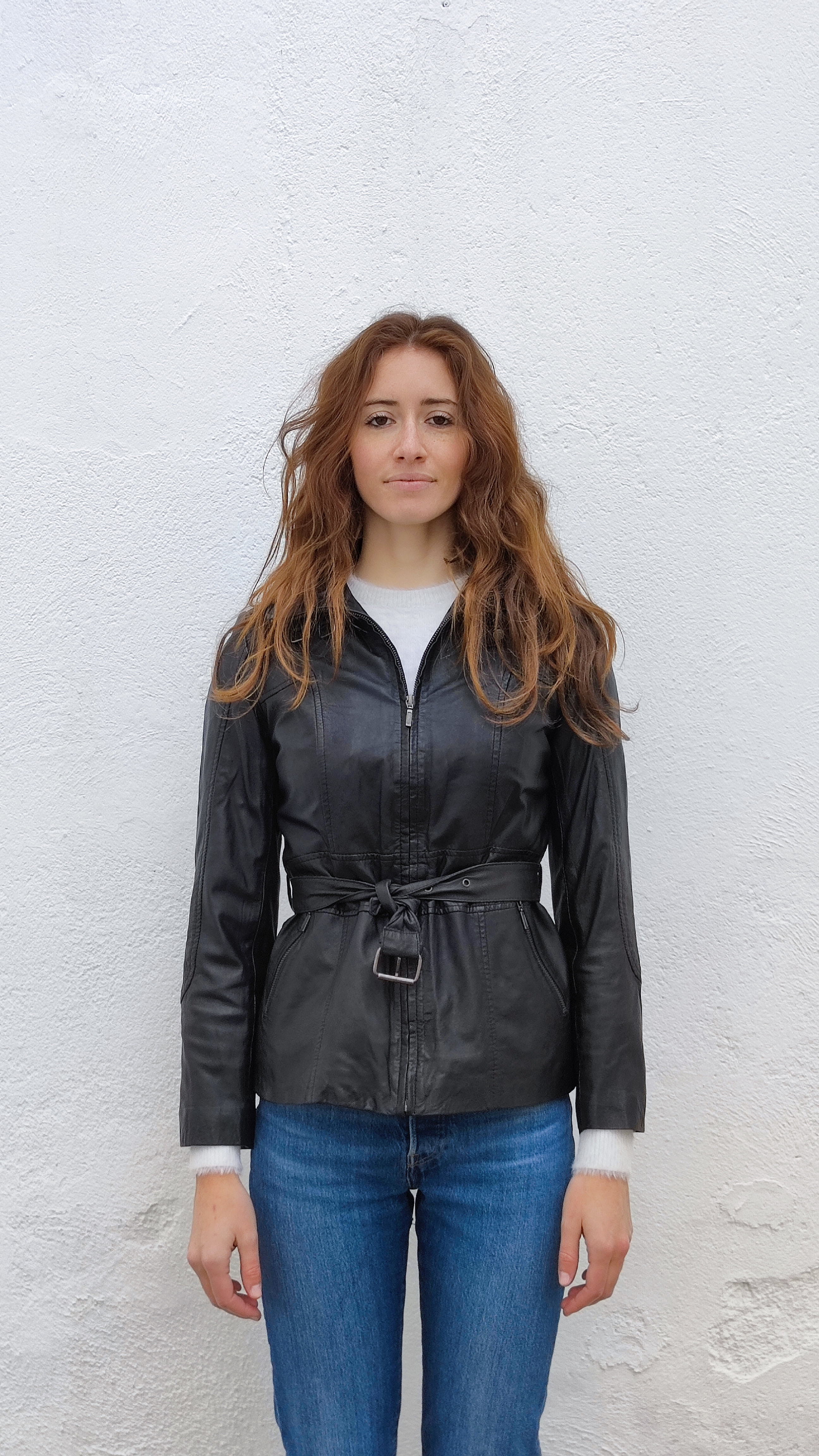 ALMANZOR - CHAQUETA MUJER NAPA NEGRA