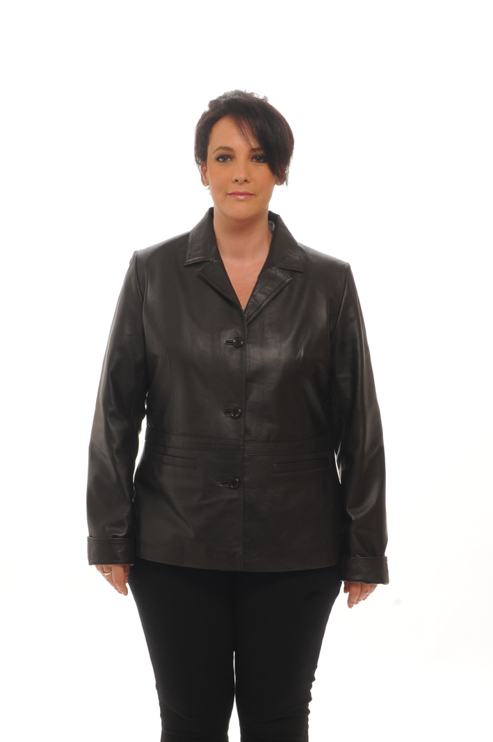 PALPANA - CHAQUETA MUJER NAPA NEGRA