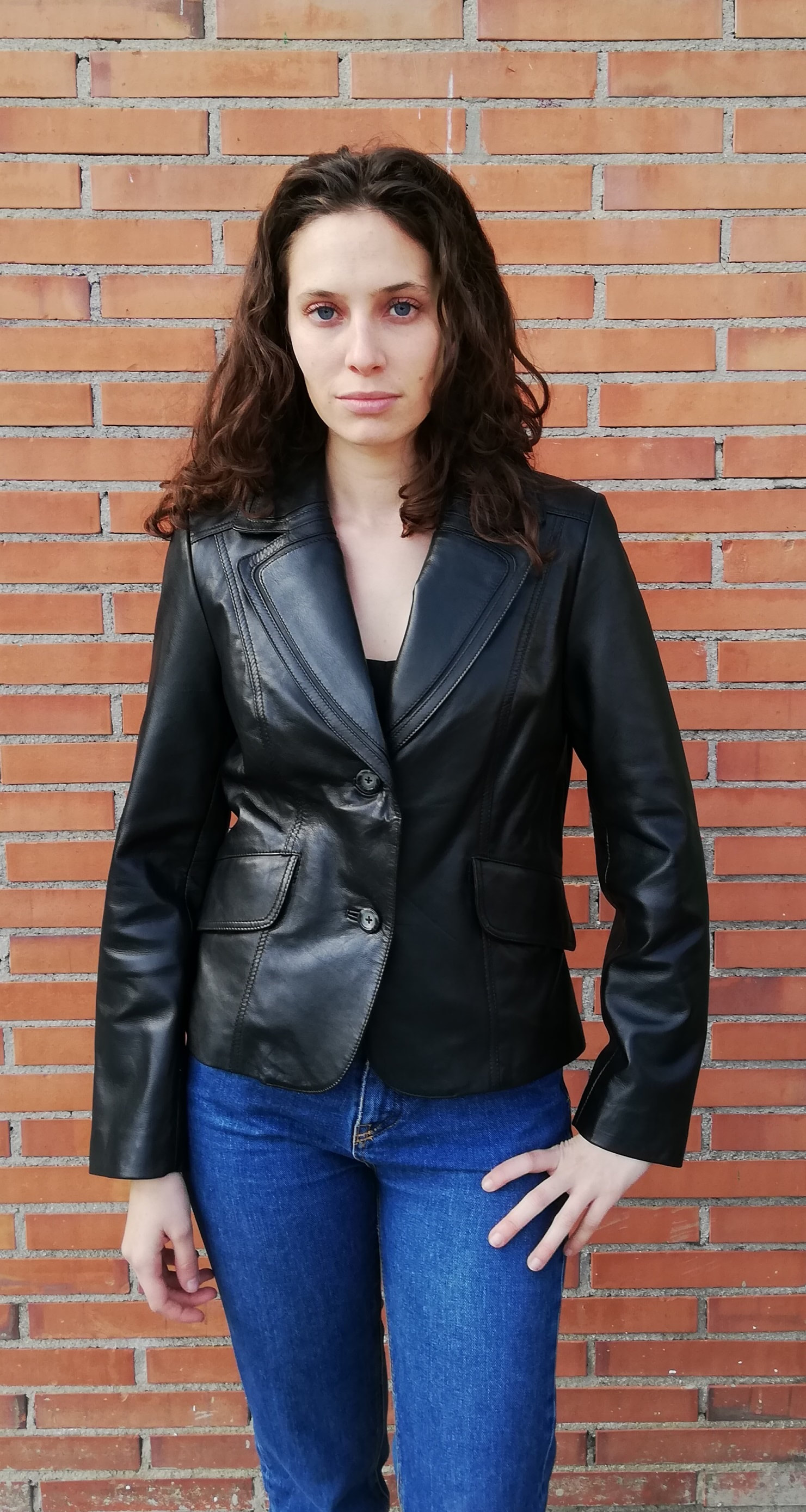 TIRANA - CHAQUETA MUJER NAPA NEGRA