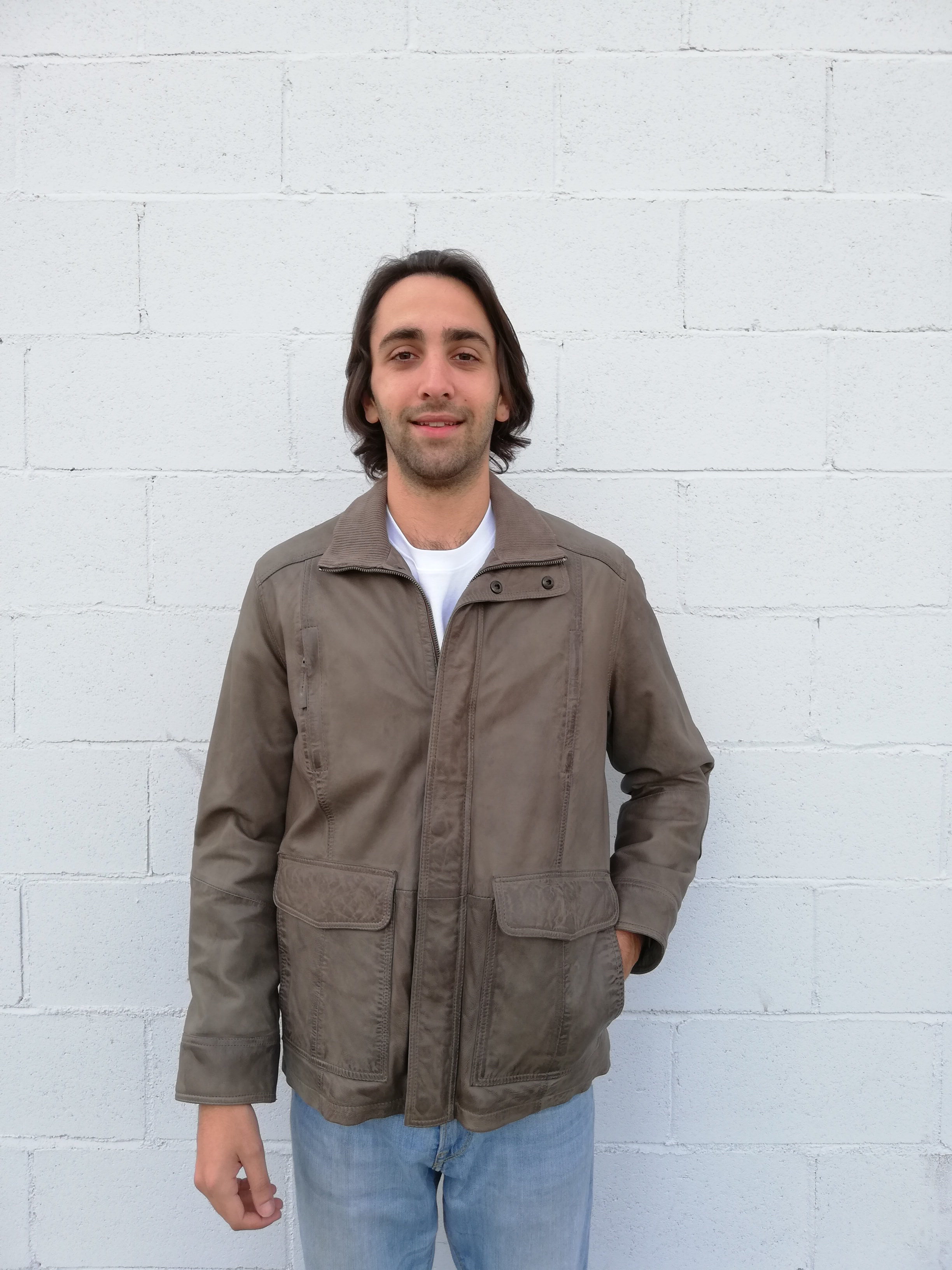 943 -CHAQUETON HOMBRE NAPA GRIS