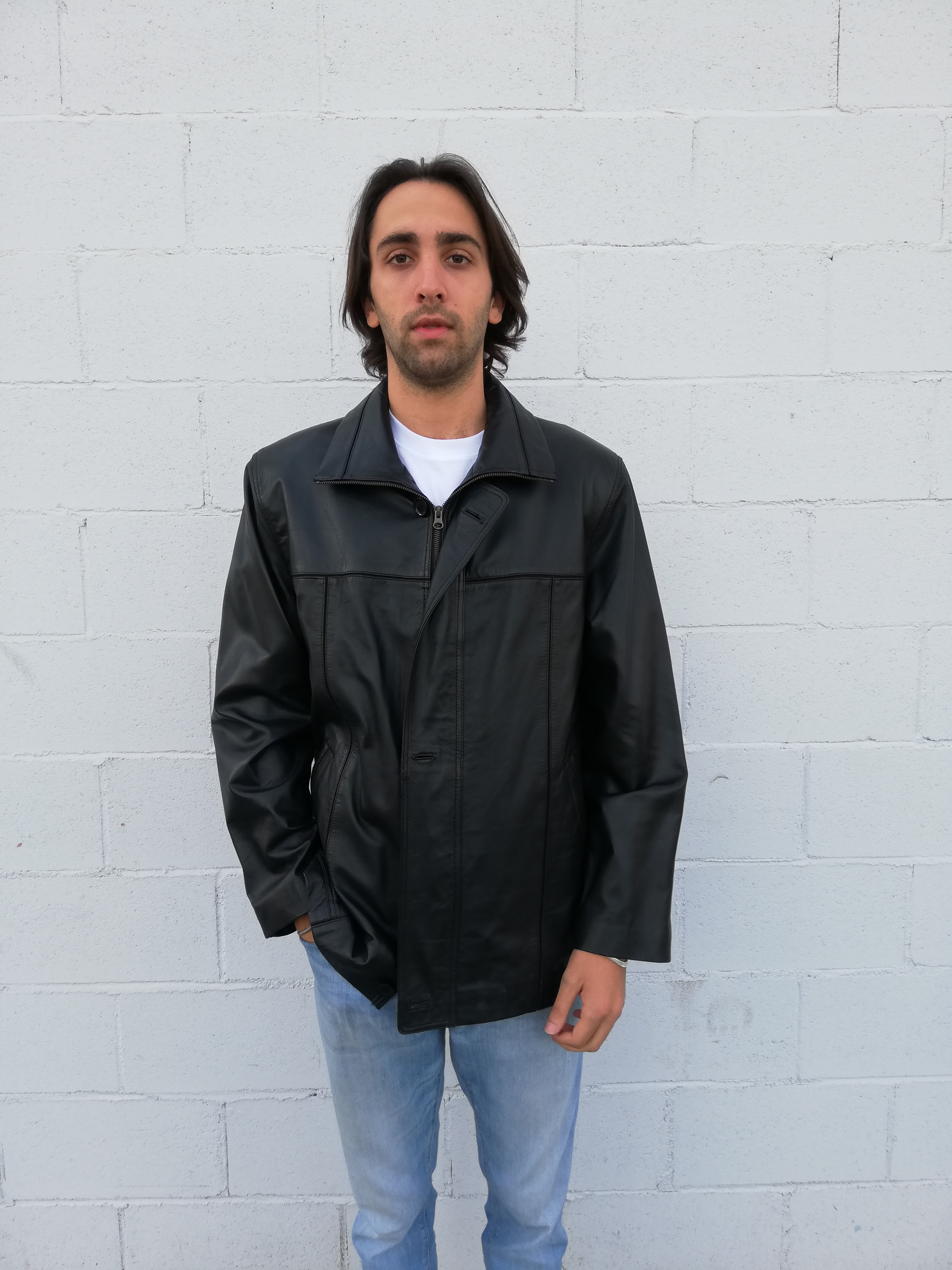 BLUR - CHAQUETON HOMBRE NAPA NEGRO
