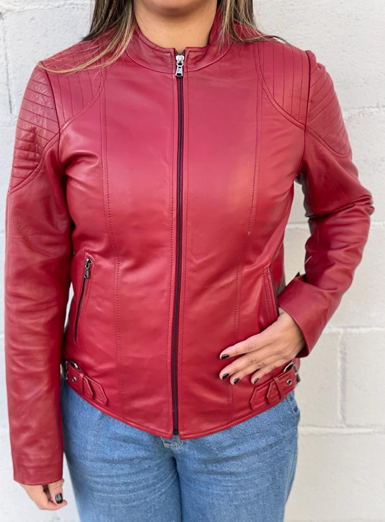 DAVIU - CAZADORA NAPA COLOR ROJA