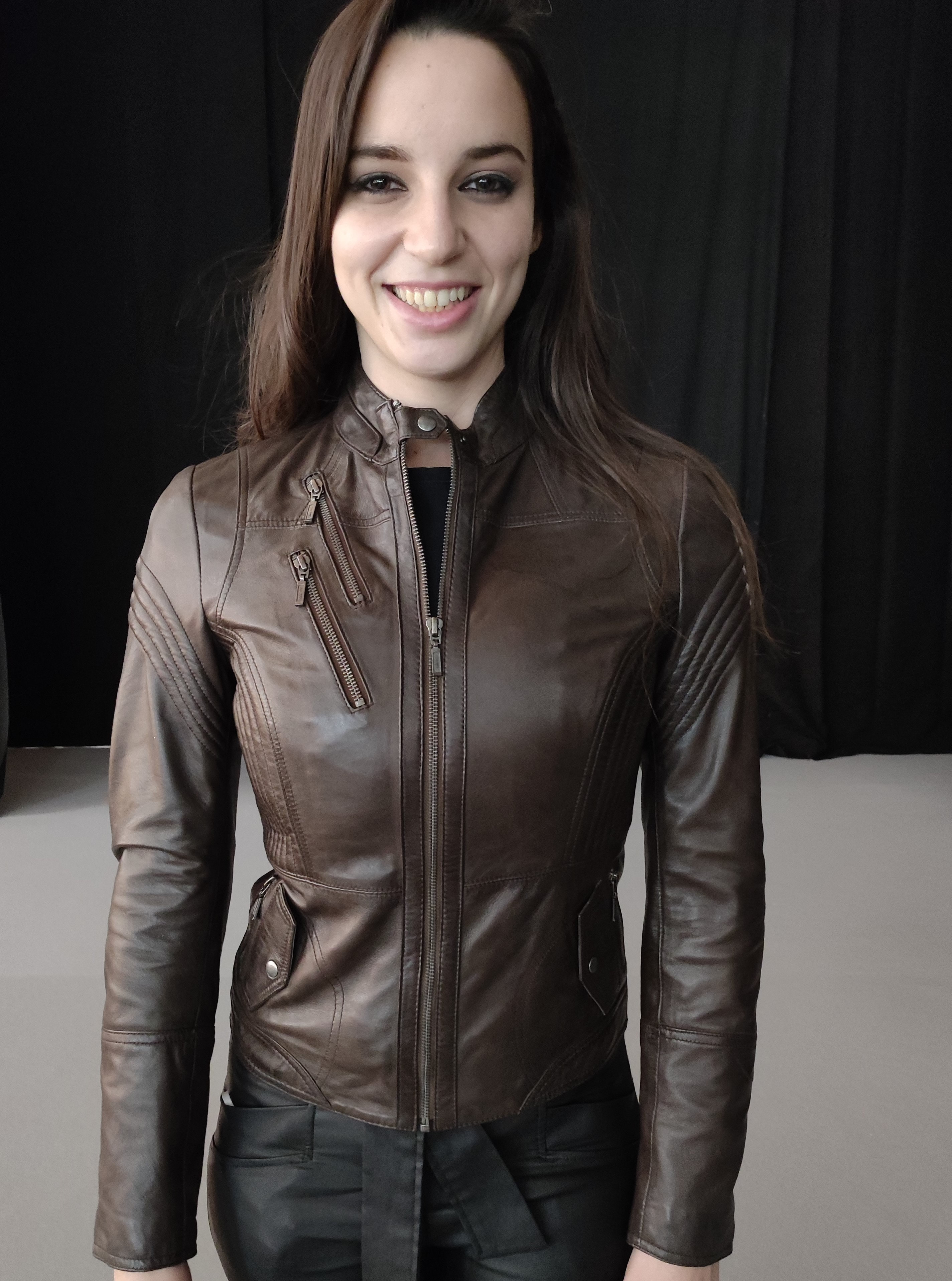 IRENE - CAZADORA MUJER NAPA MARRON
