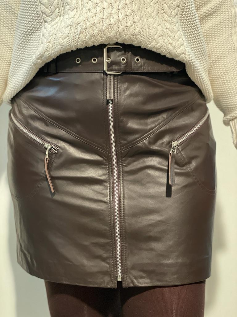 DANIELA - FALDA NAPA MARRON