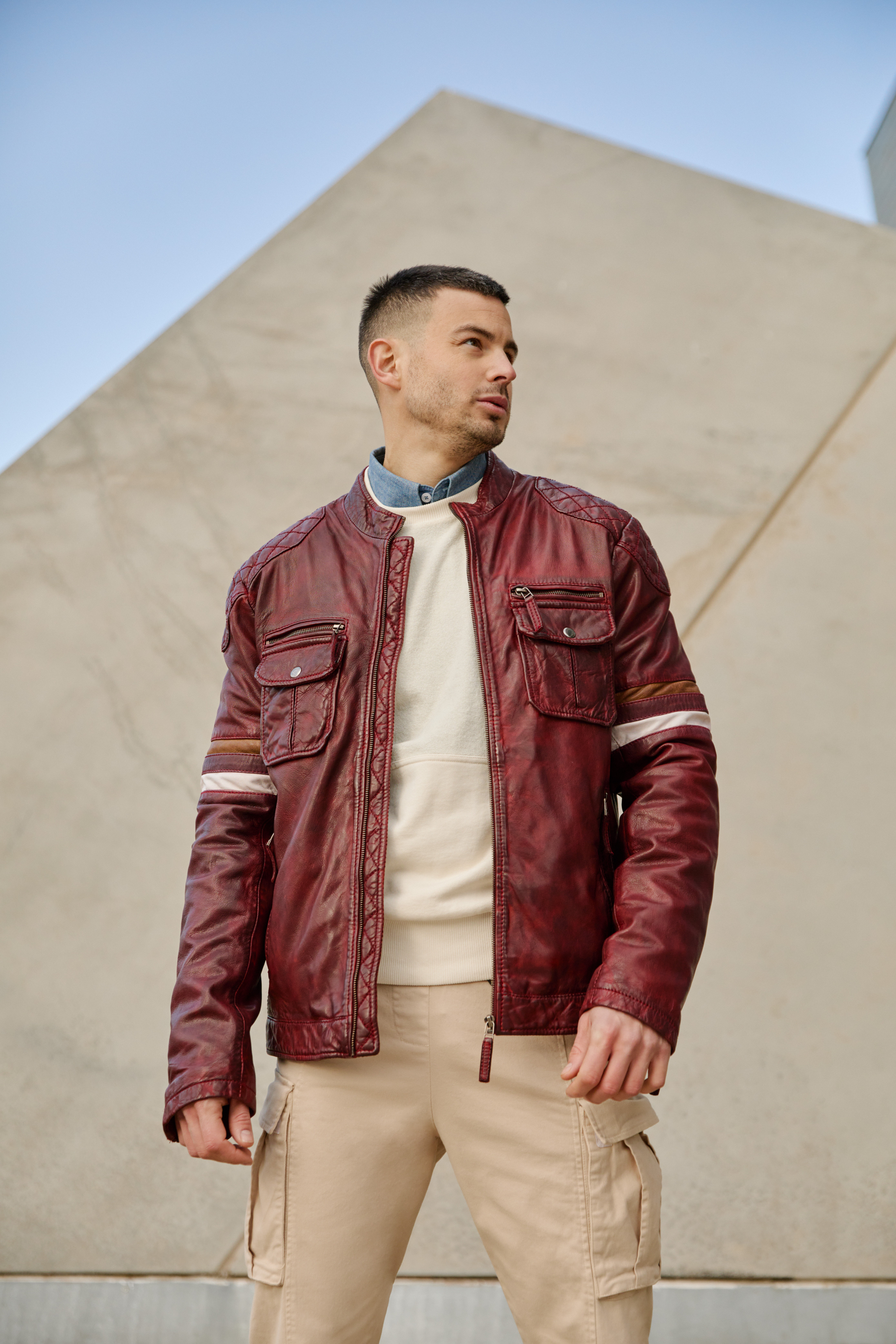 DOUGLAS - CAZADORA HOMBRE PIEL ROJA