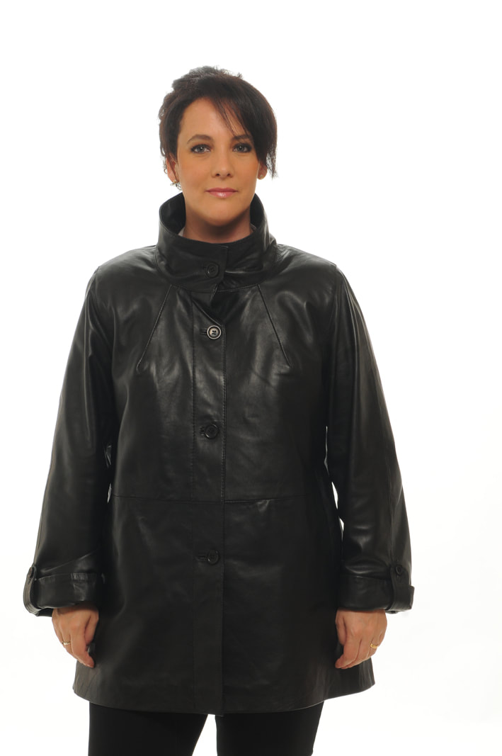ISABEL - CHAQUETA MUJER NAPA NEGRA