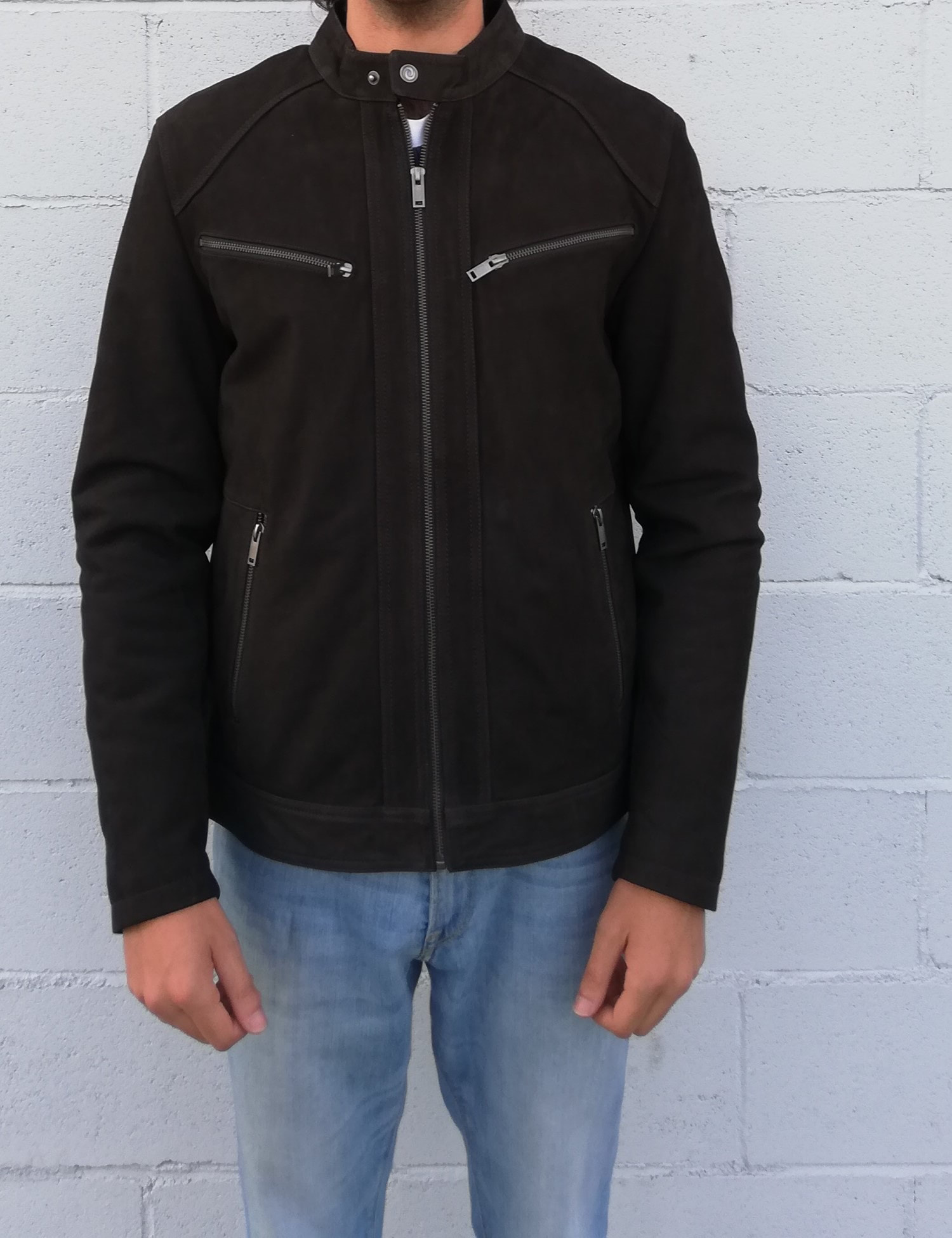 20003 CAZADORA NOBUCK DE HOMBRE MARRON