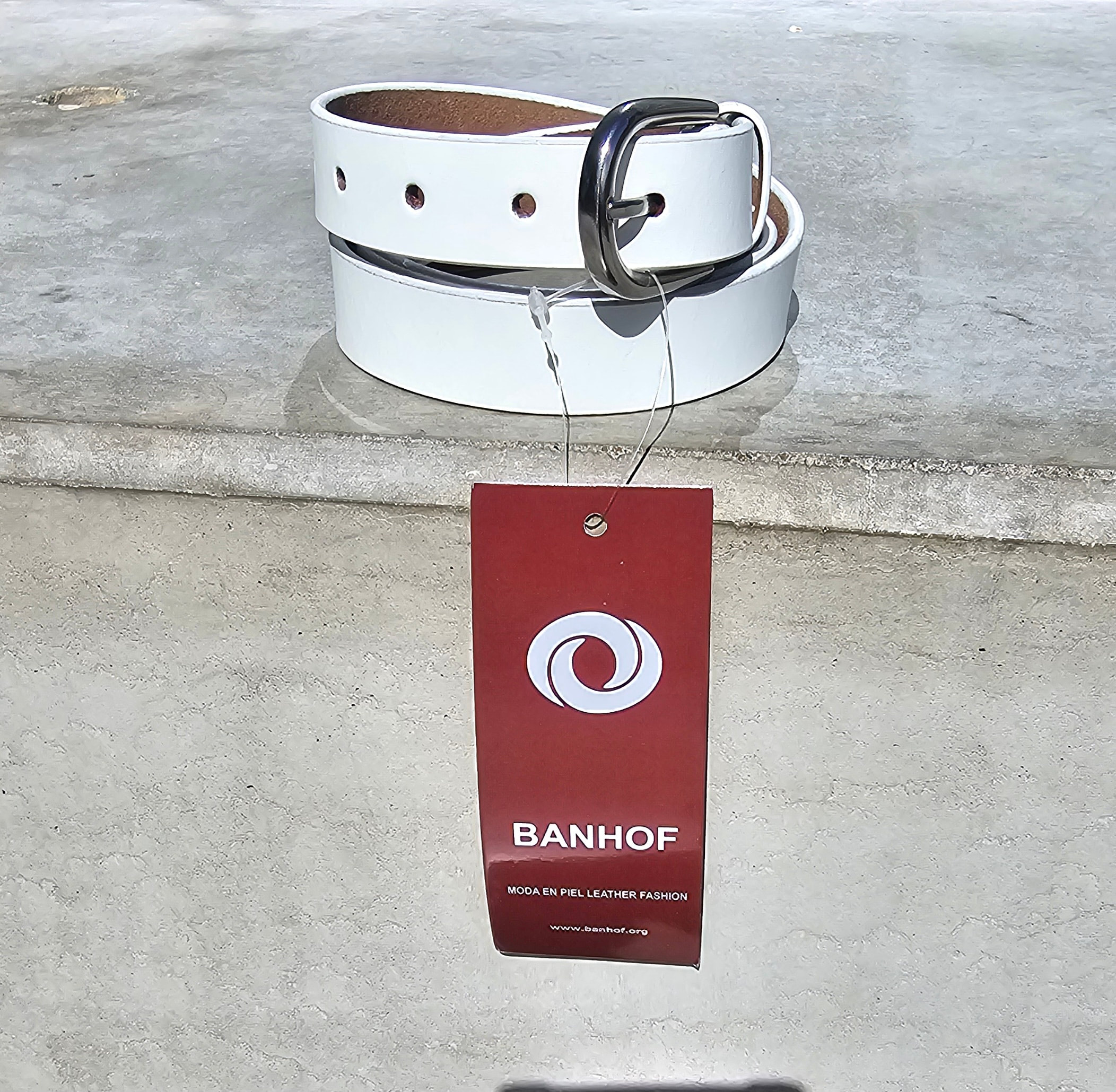 2206 CINTURON PIEL MUJER BLANCO