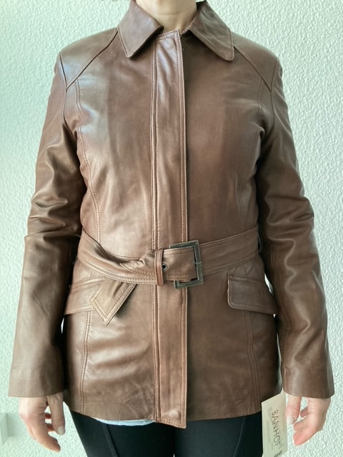 BIBIANA - CAZADORA MUJER NAPA MARRON