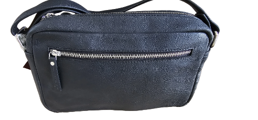 B05  BOLSO MEDANO NEGRO MUJER CON TIRA AJUSTABLE Y PARA CRUZAR