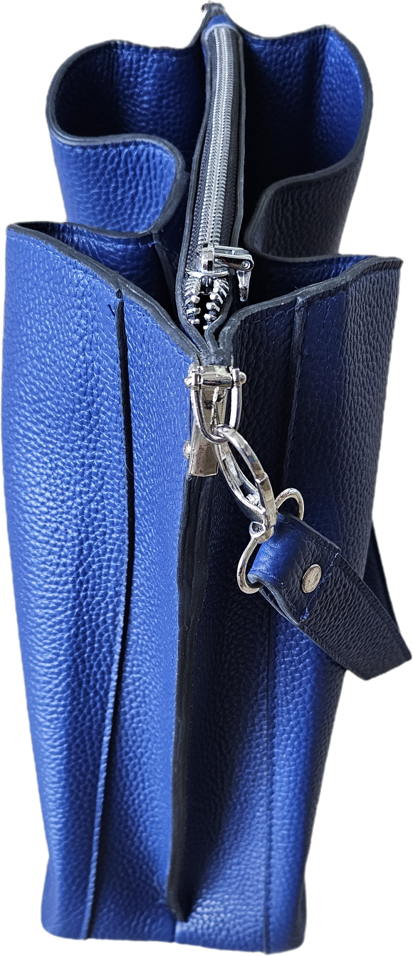 BOLSO CHARLESTON CON AUTOMATICOS Y CREMALLERA CENTRAL 2409