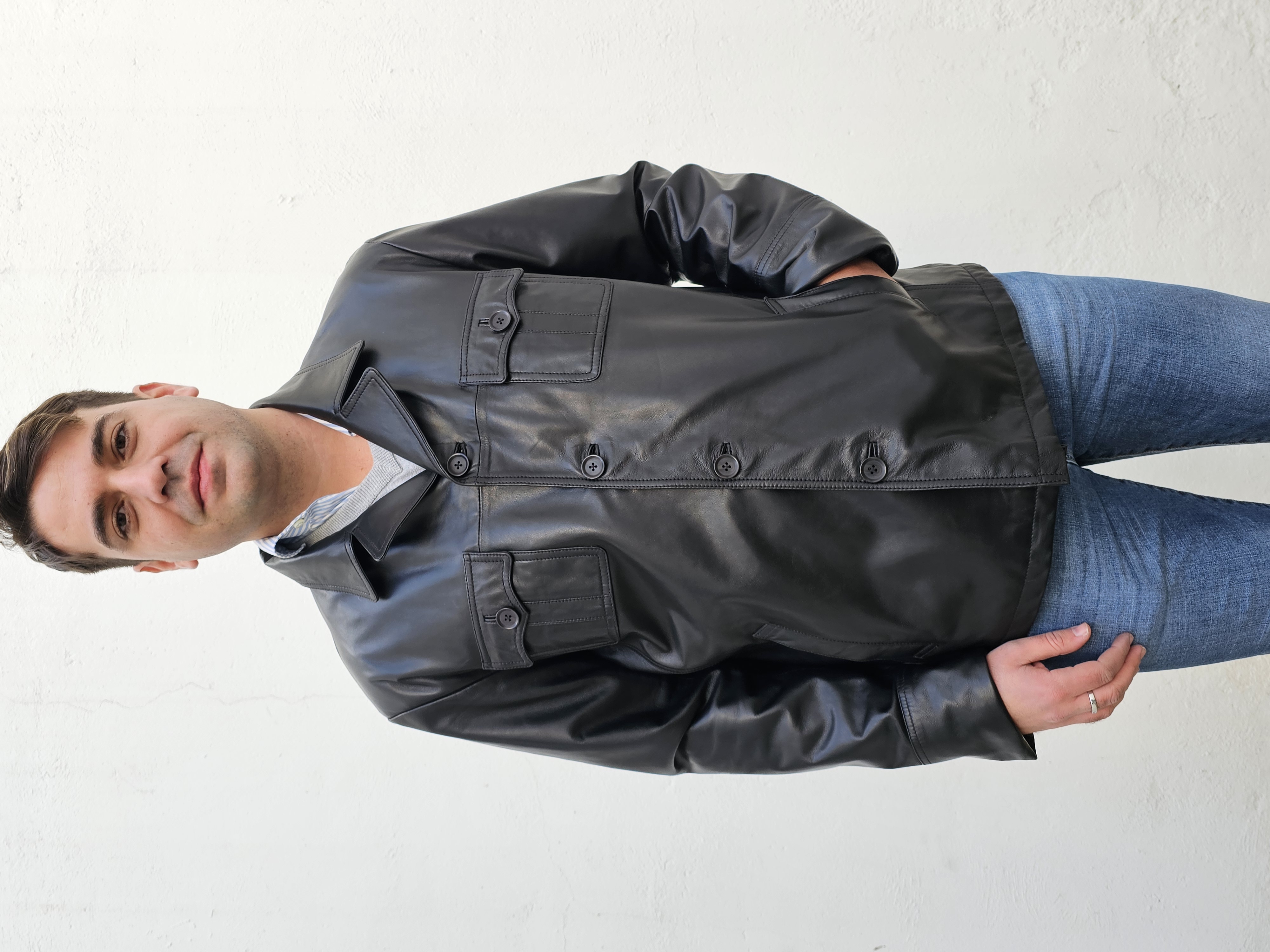  NALON - CHAQUETA HOMBRE NAPA NEGRO