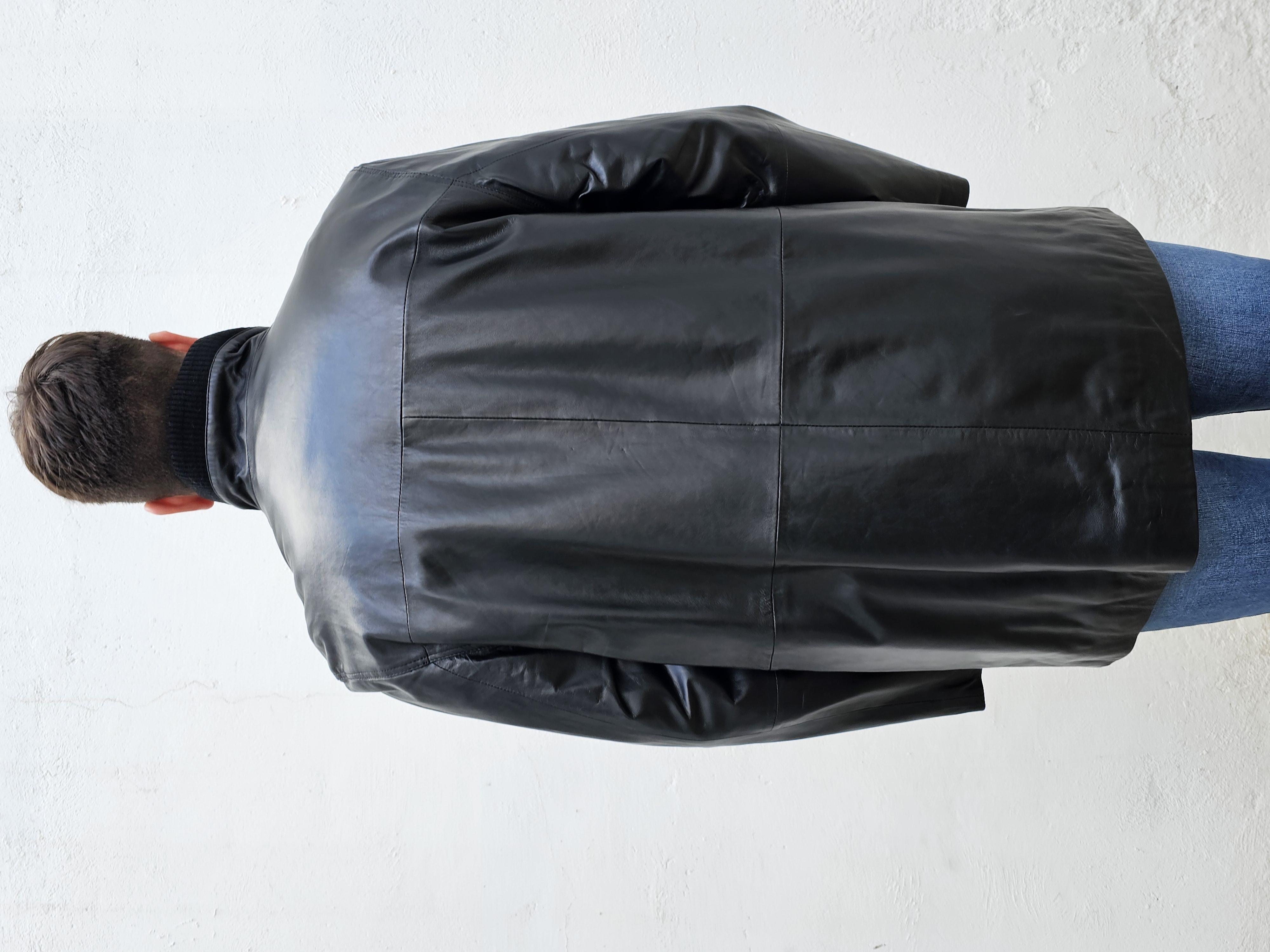5400 - CHAQUETON HOMBRE CON CUELLO DE PUNTO BOTONES Y CREMALLERA