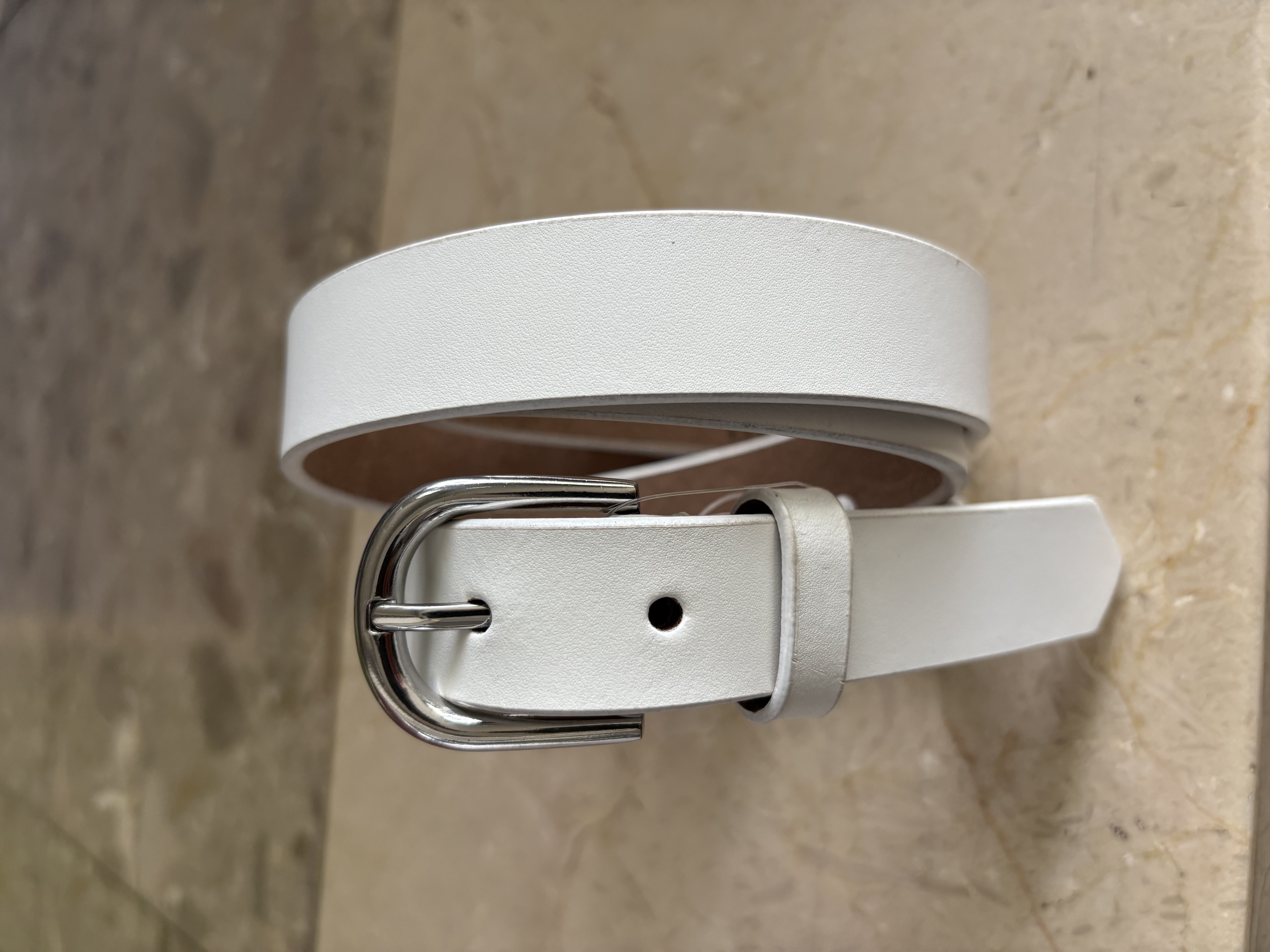 2206 CINTURON PIEL MUJER BLANCO