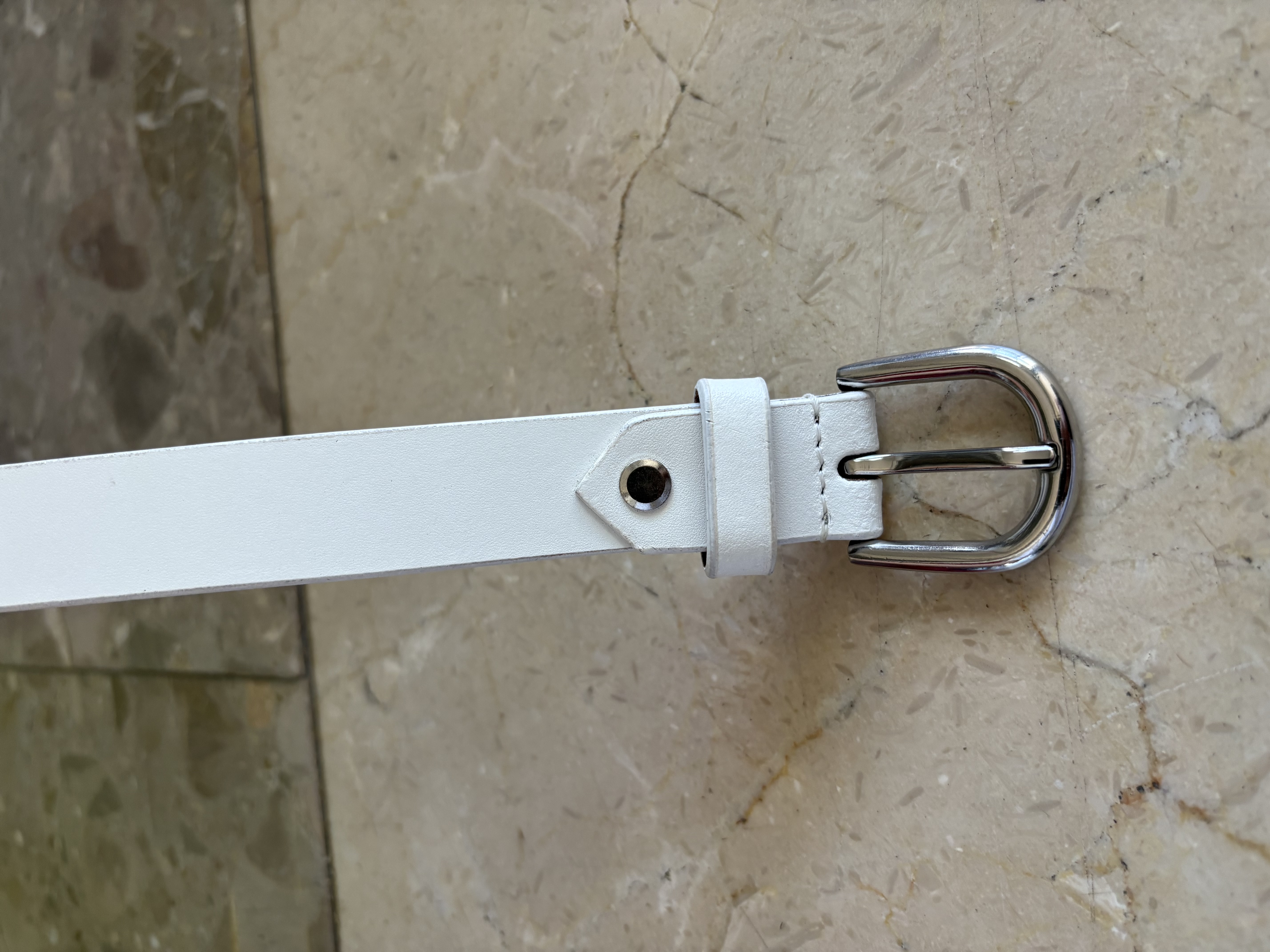 2206 CINTURON PIEL MUJER BLANCO