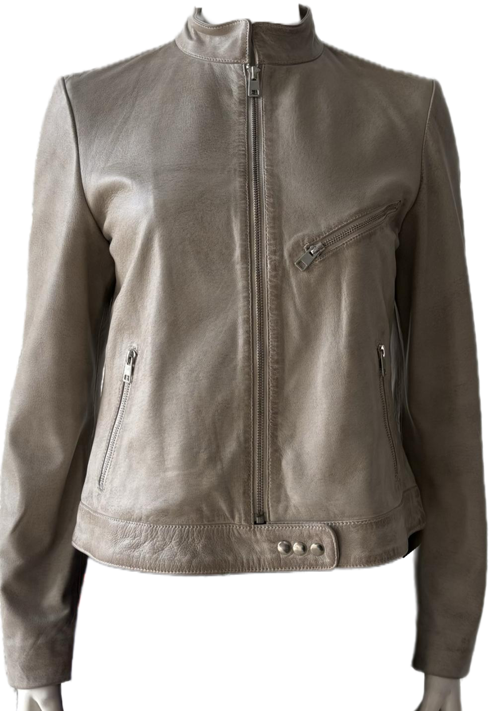331416 - Chaqueta de cuero arena 