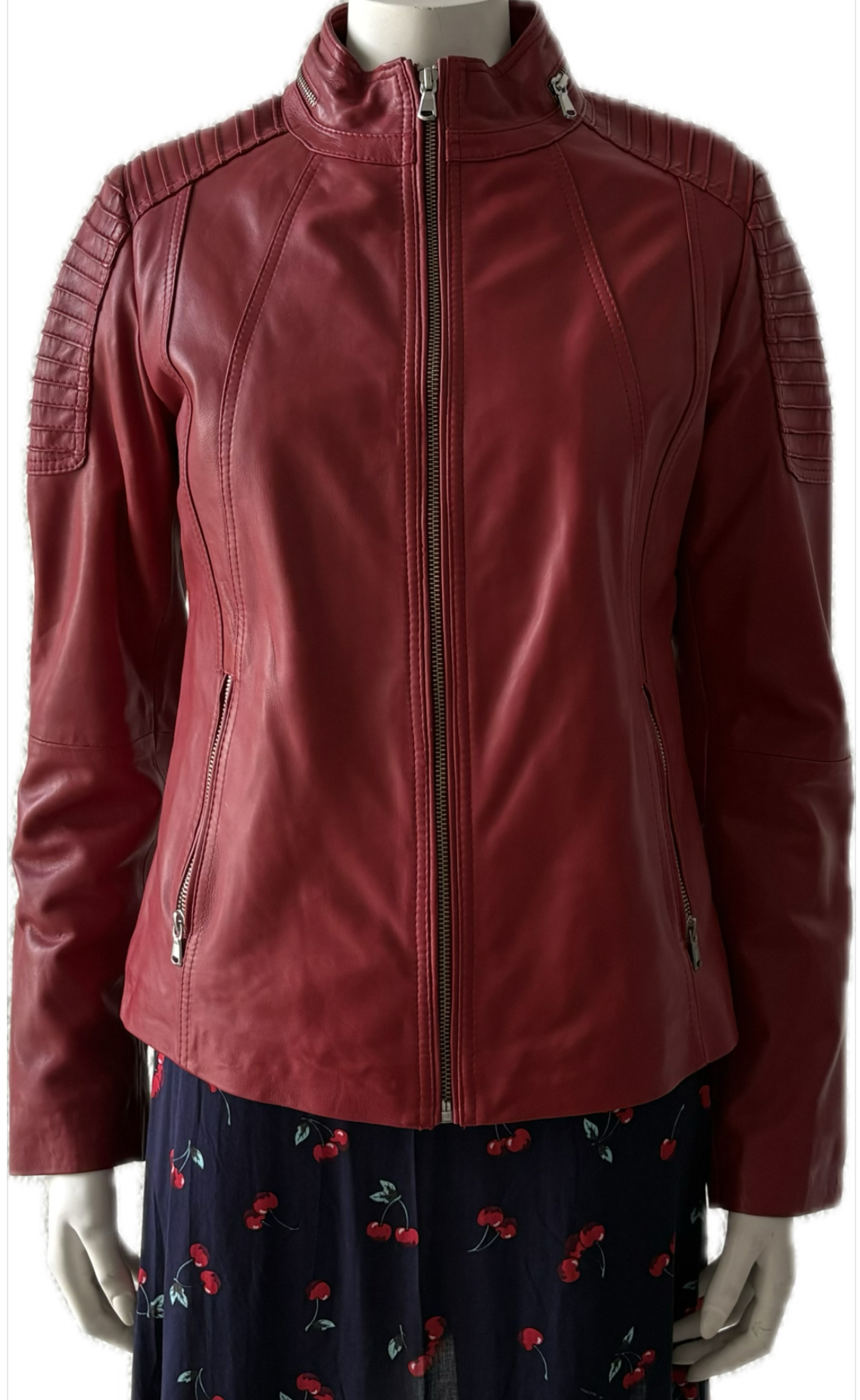 3378 - Chaqueta de cuero roja
