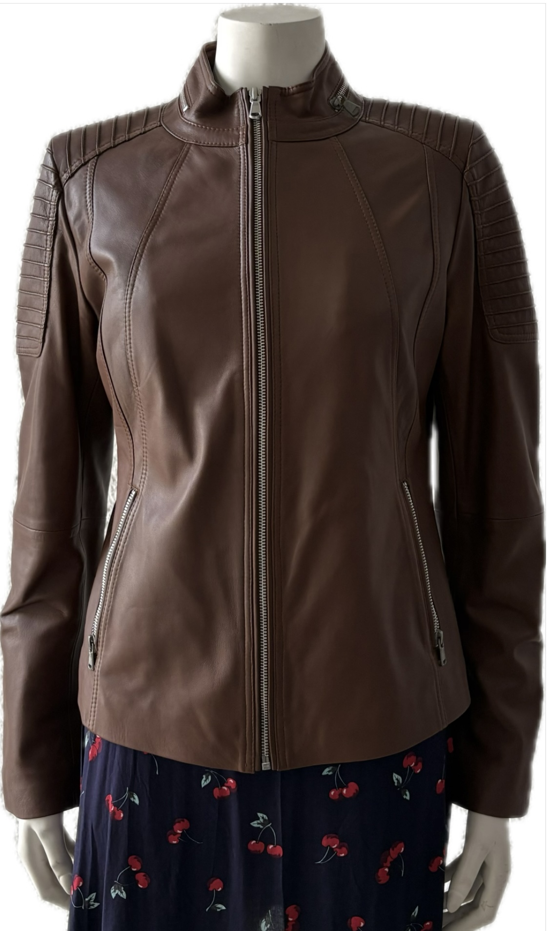 6556 - Chaqueta de cuero marrón