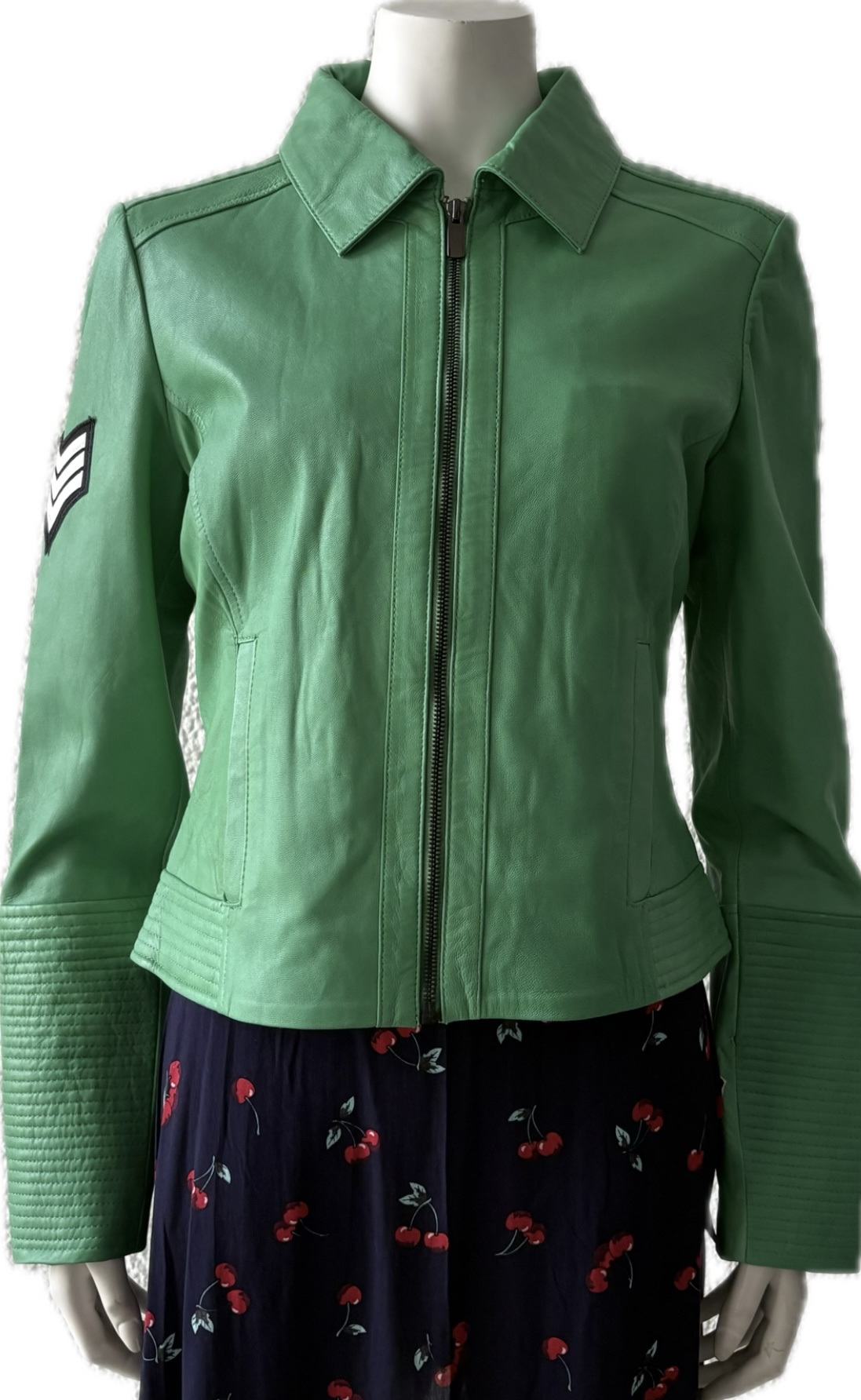 6556 - Chaqueta de cuero verde