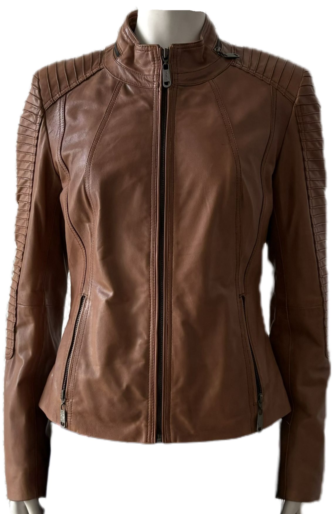 6556 - Chaqueta de cuero marrón