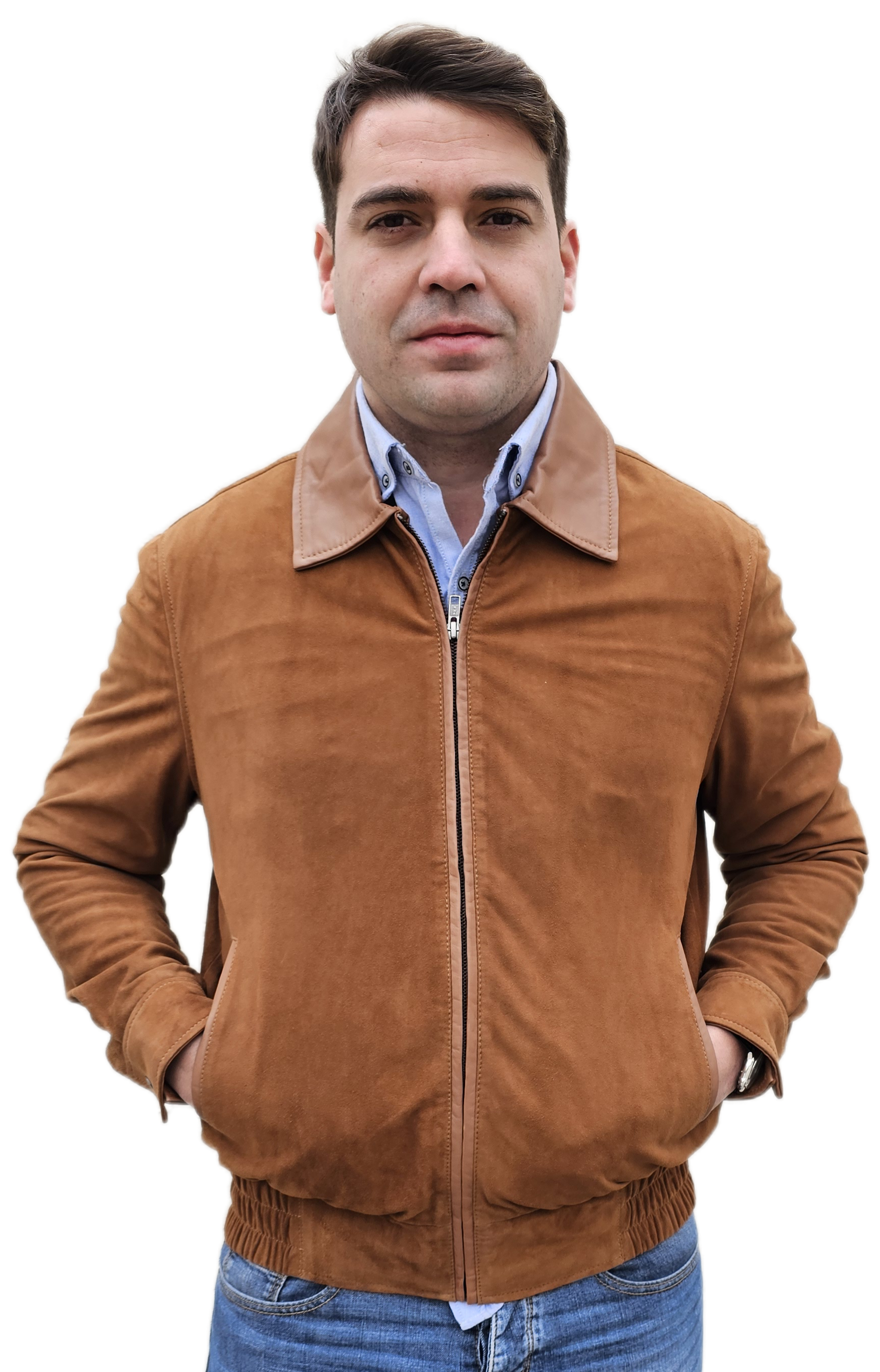 2208 - Chaqueta de camel ante 