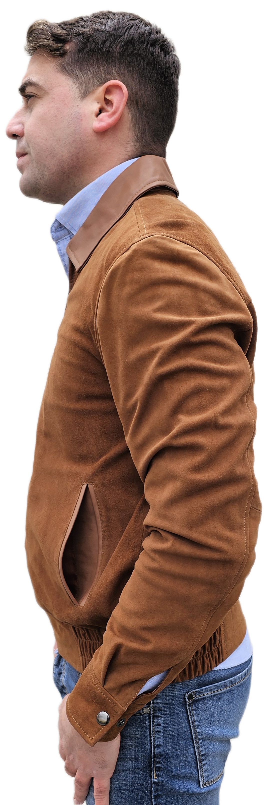 2208 - Chaqueta de camel ante 