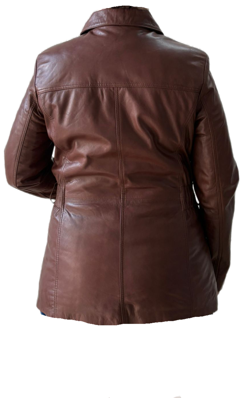 BIBIANA - CAZADORA MUJER NAPA MARRON