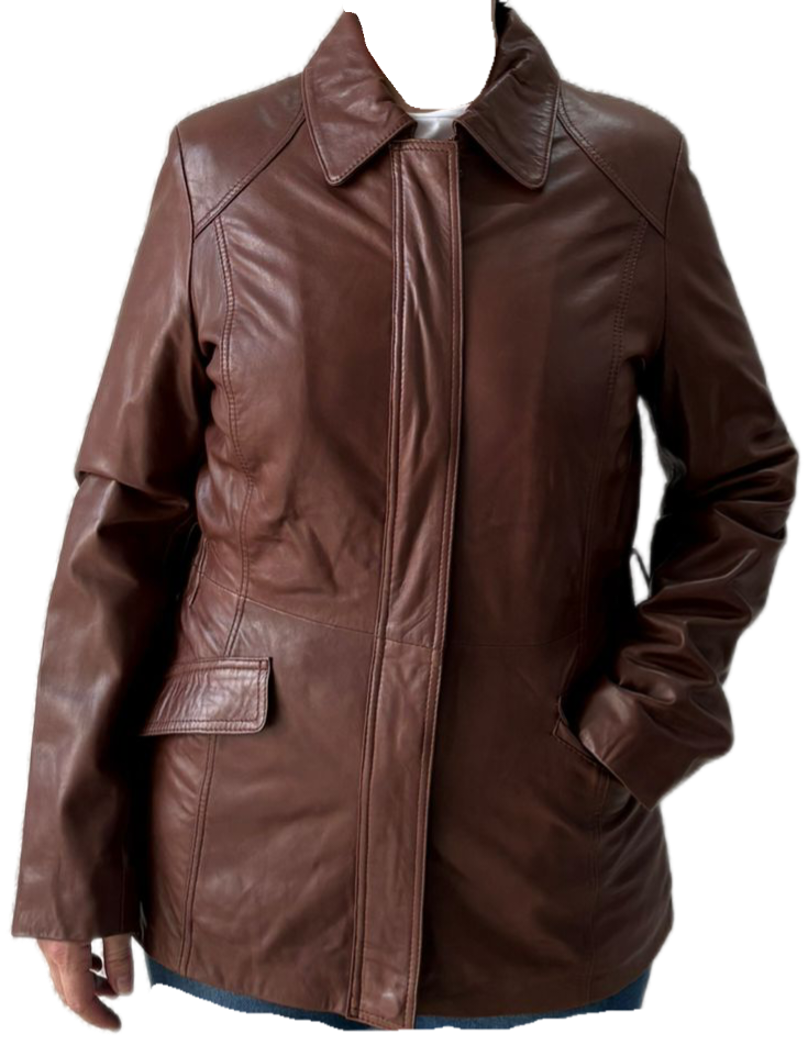 BIBIANA - CAZADORA MUJER NAPA MARRON