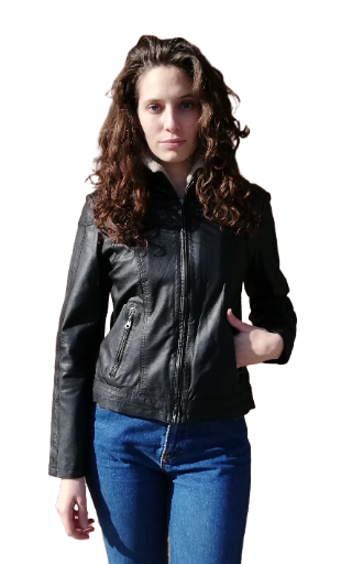 62272 - CAZADORA LISA NEGRO