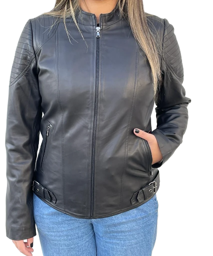 DAVIU - CAZADORA NAPA COLOR NEGRA