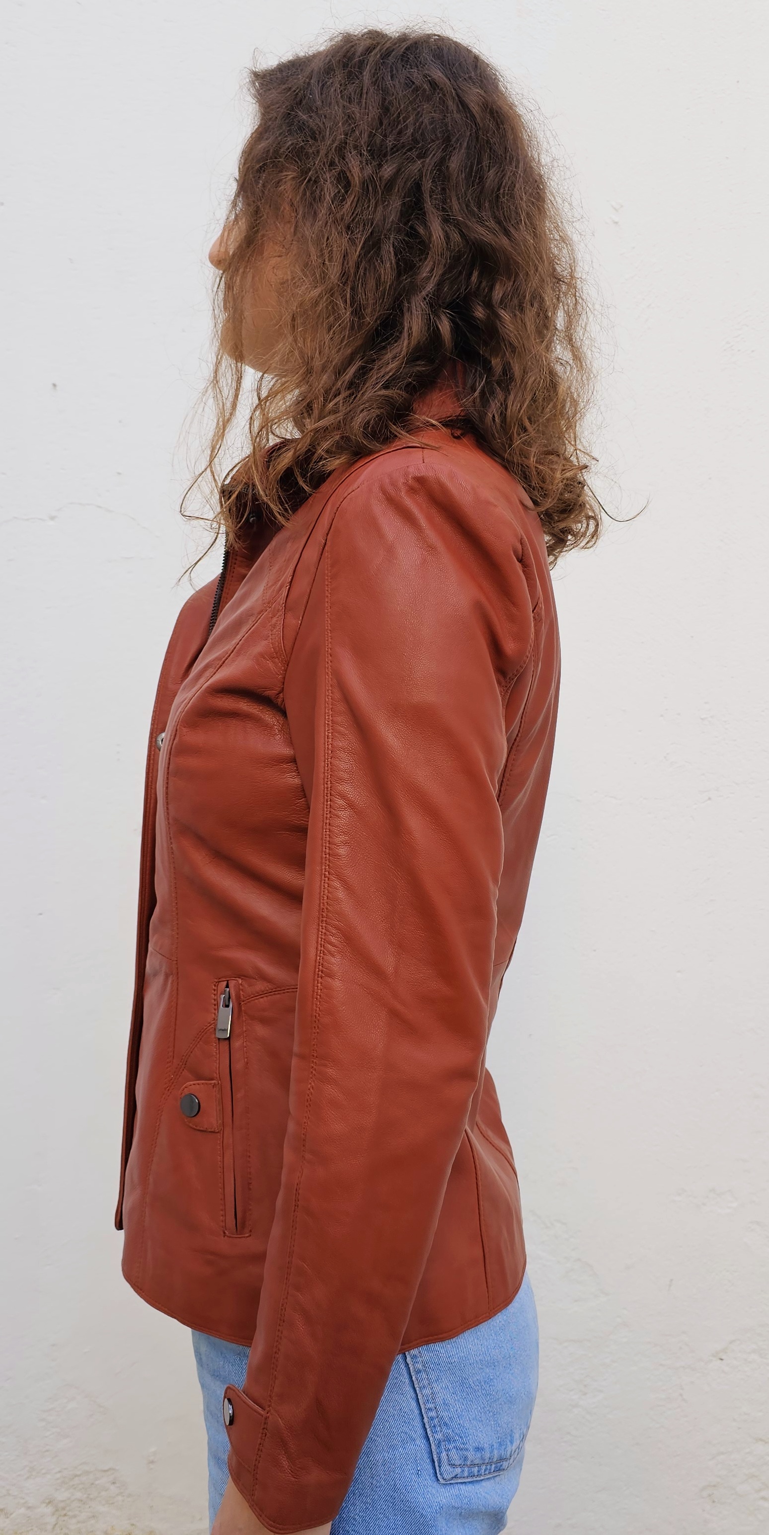 Roxan 31004 Chaqueta de cuero marrón
