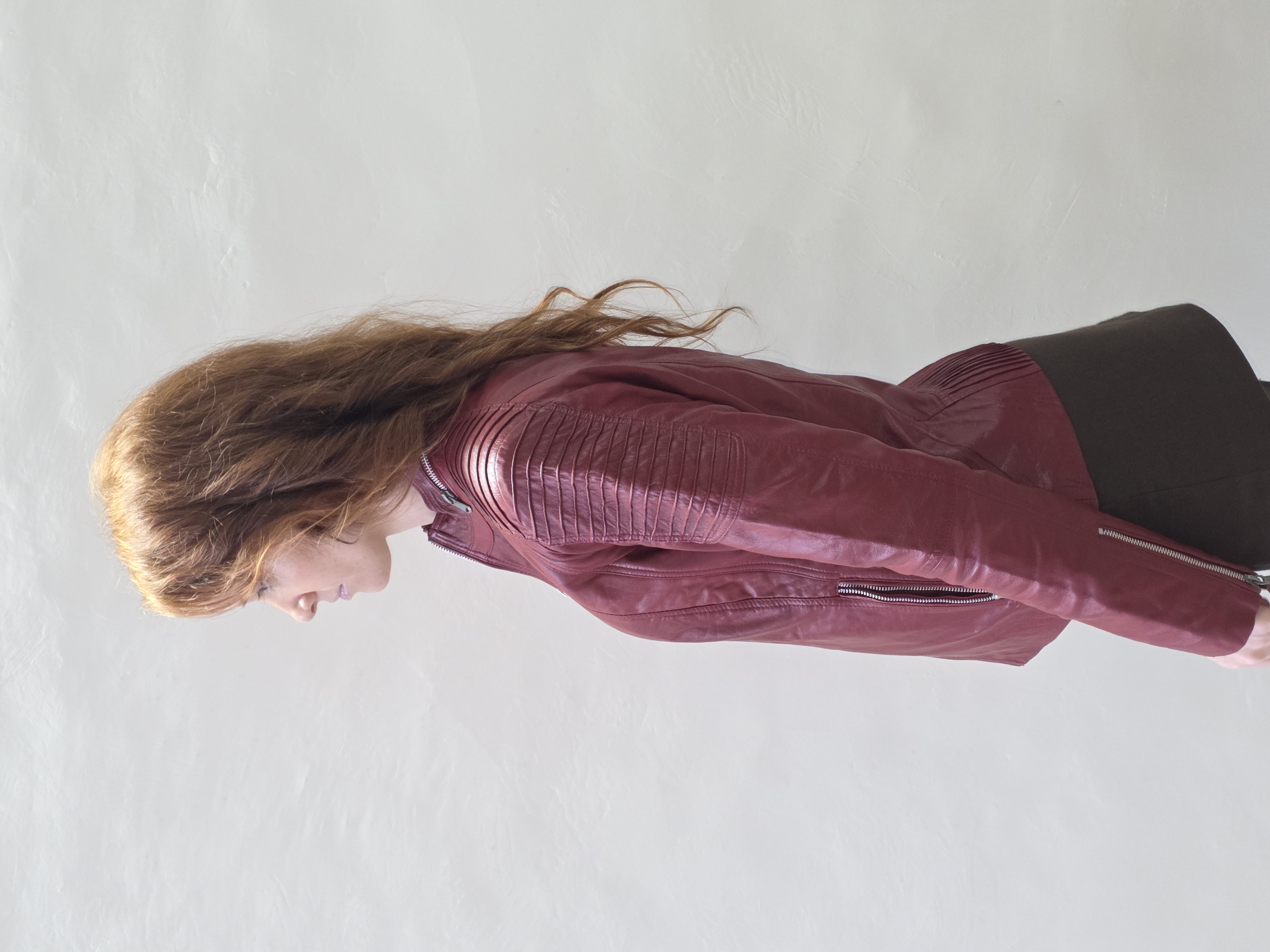 3378 - Chaqueta de cuero roja